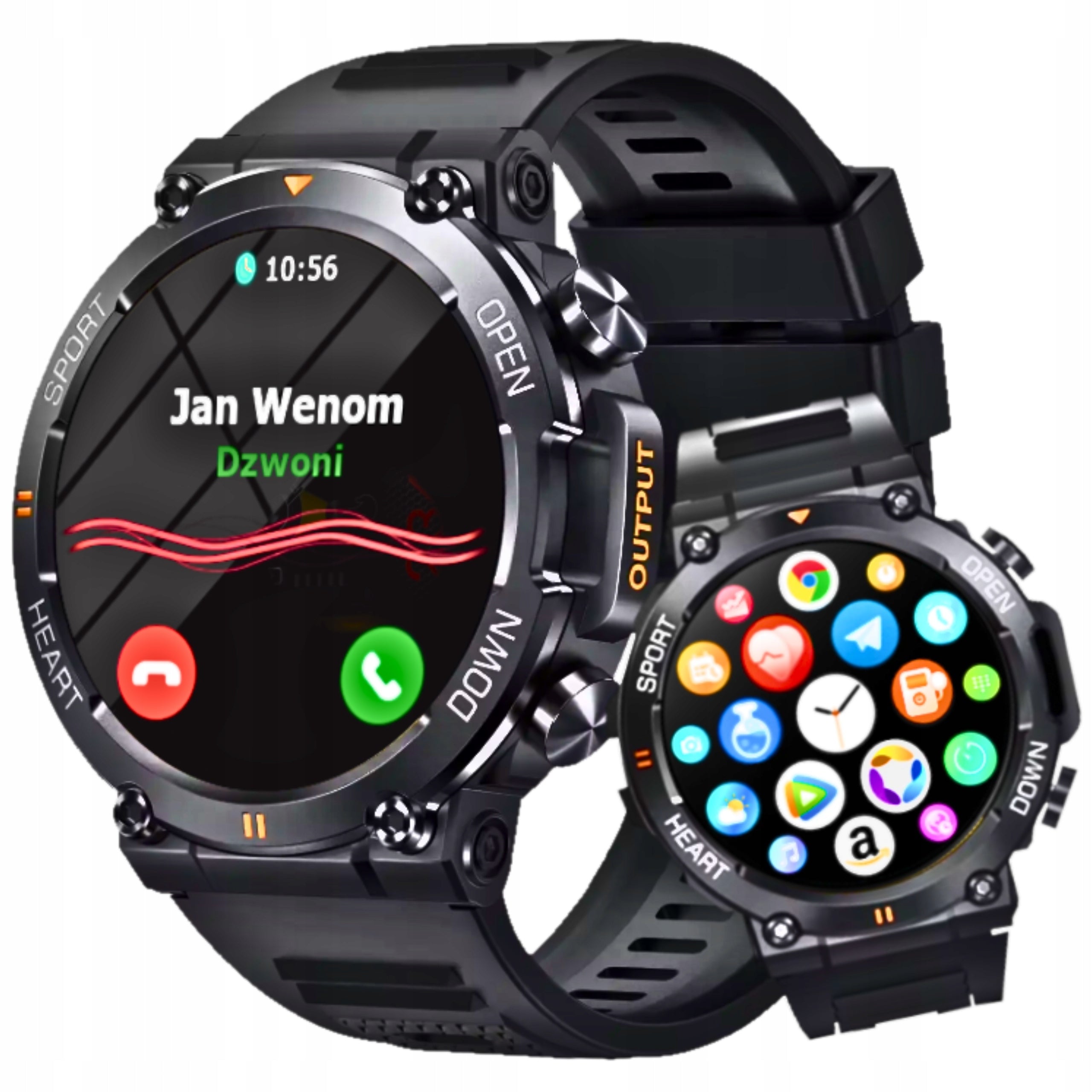 SMARTWATCH WENOM K56 PRO 360x360 CALLS MENU PL WATERPROOF SPORTS watch Packaging status original