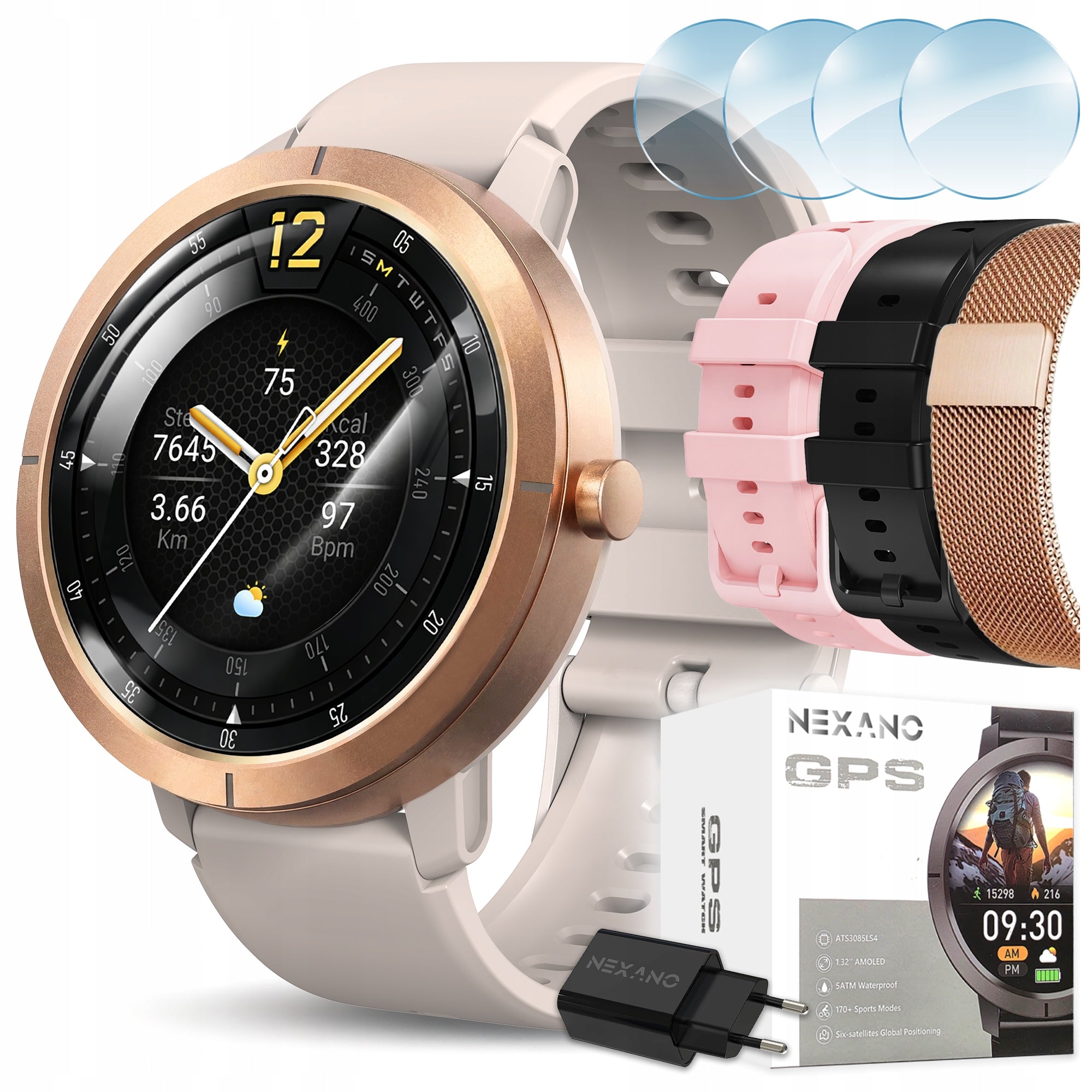 SMARTWATCH WOMEN'S AMOLED WATCH WATERPROOF SMART TALK SMS GPS MENU PL
