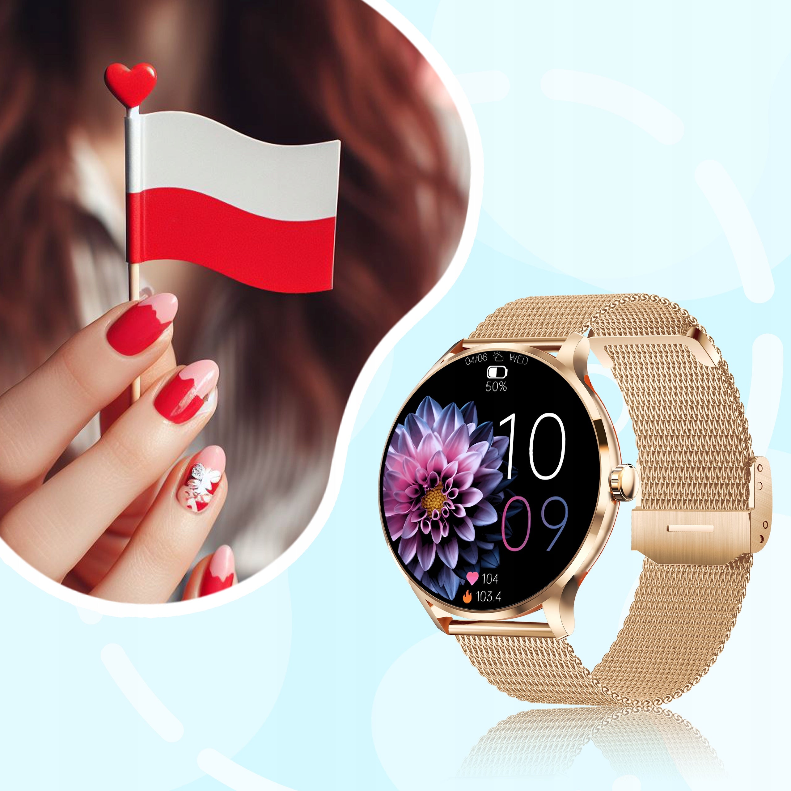 SMARTWATCH WOMEN'S BLACK TALK PULSE PRESSURE MENU PL FITCLOUDPRO Brand JG Smart