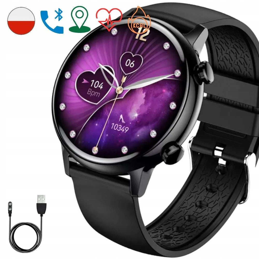 SMARTWATCH WOMEN'S CALL WATCH BLACK AMOLED MENU PL NOTIFICATIONS Manufacturer code RBN-LOVE-BLK