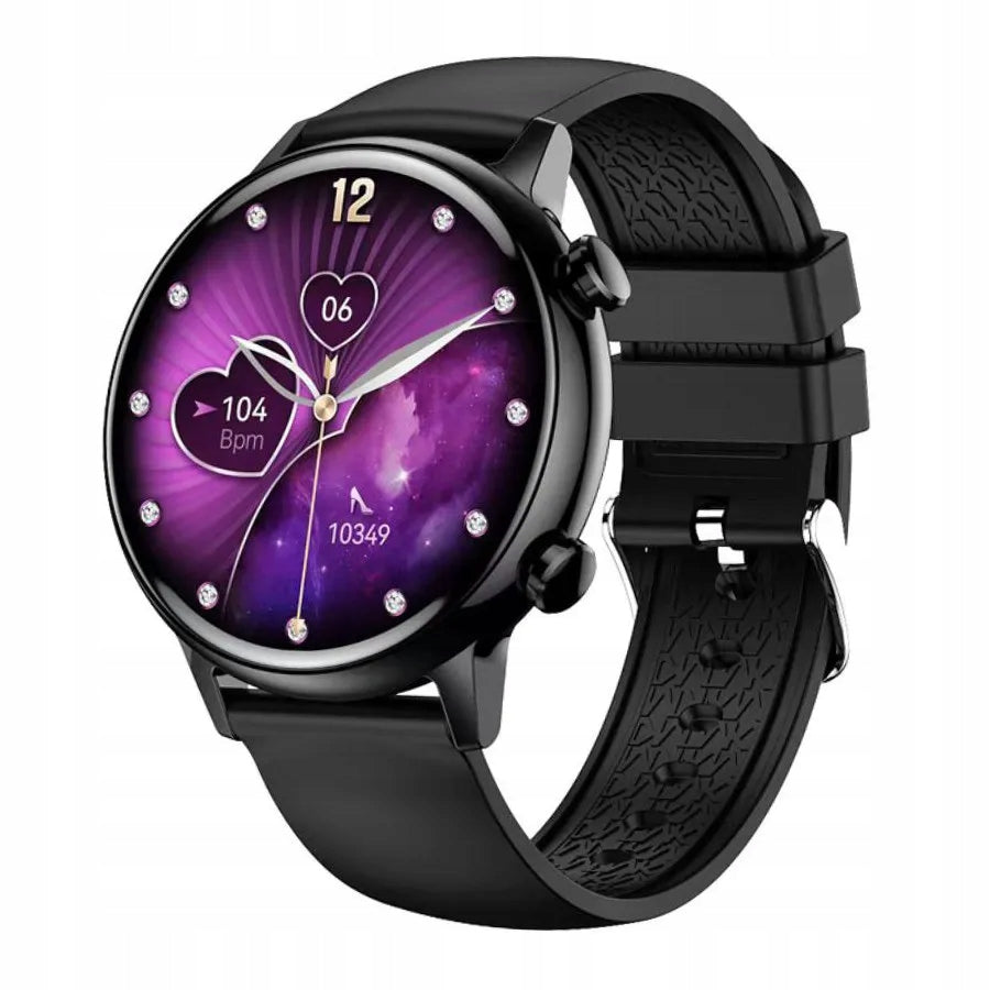 SMARTWATCH WOMEN'S CALL WATCH BLACK AMOLED MENU PL NOTIFICATIONS