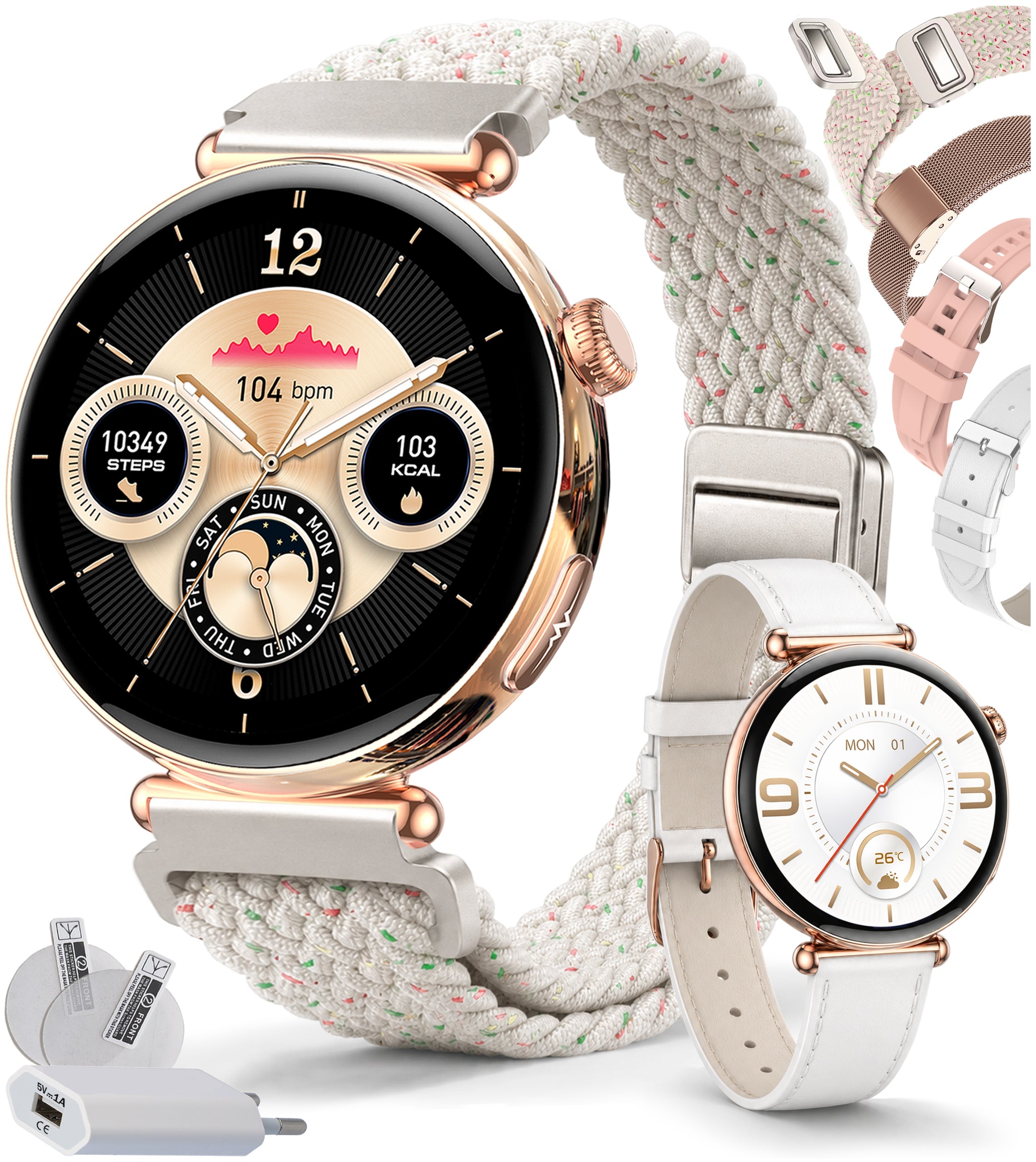 SMARTWATCH WOMEN'S CARDIOWATCH MEASUREMENT EKG HRV CALL PRESSURE SMS SPORT PL