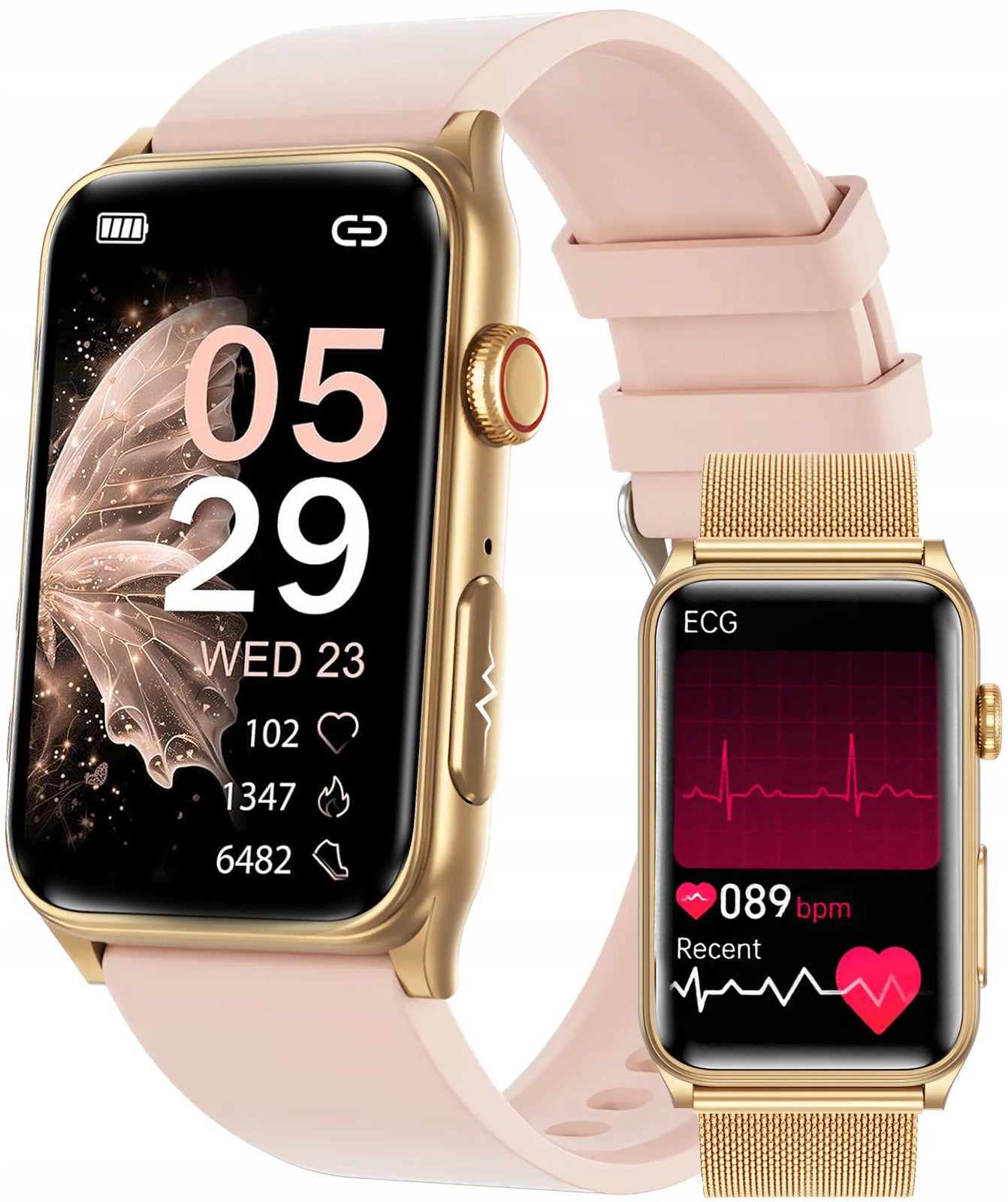 SMARTWATCH WOMEN'S ECG WATCH HRV PRESSURE SUGAR MEASUREMENT TEMPERTATURA BMIf
