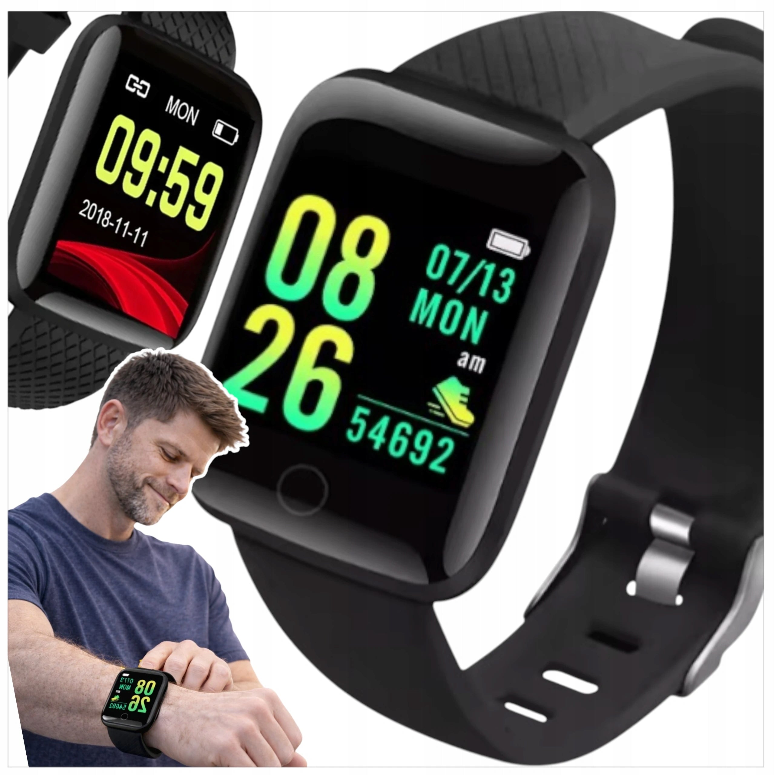 SMARTWATCH WOMEN'S MEN'S NOTIFICATIONS SPORTS WATCH SMART WATCH