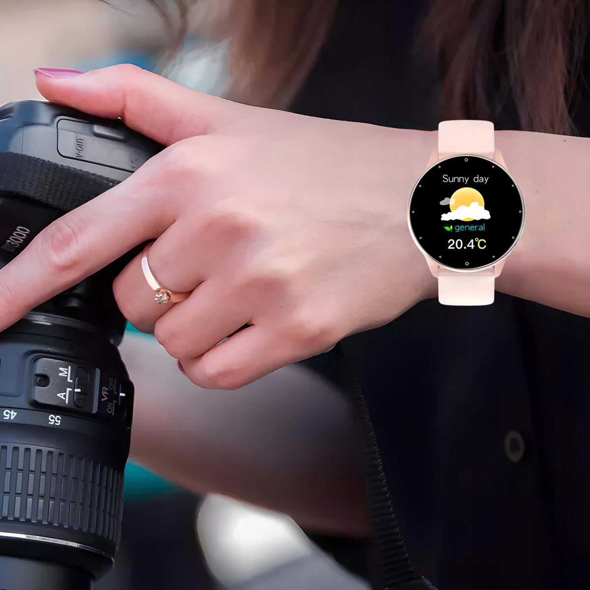 SMARTWATCH WOMEN'S PINK TOUCHSCREEN APP Brand RETOO