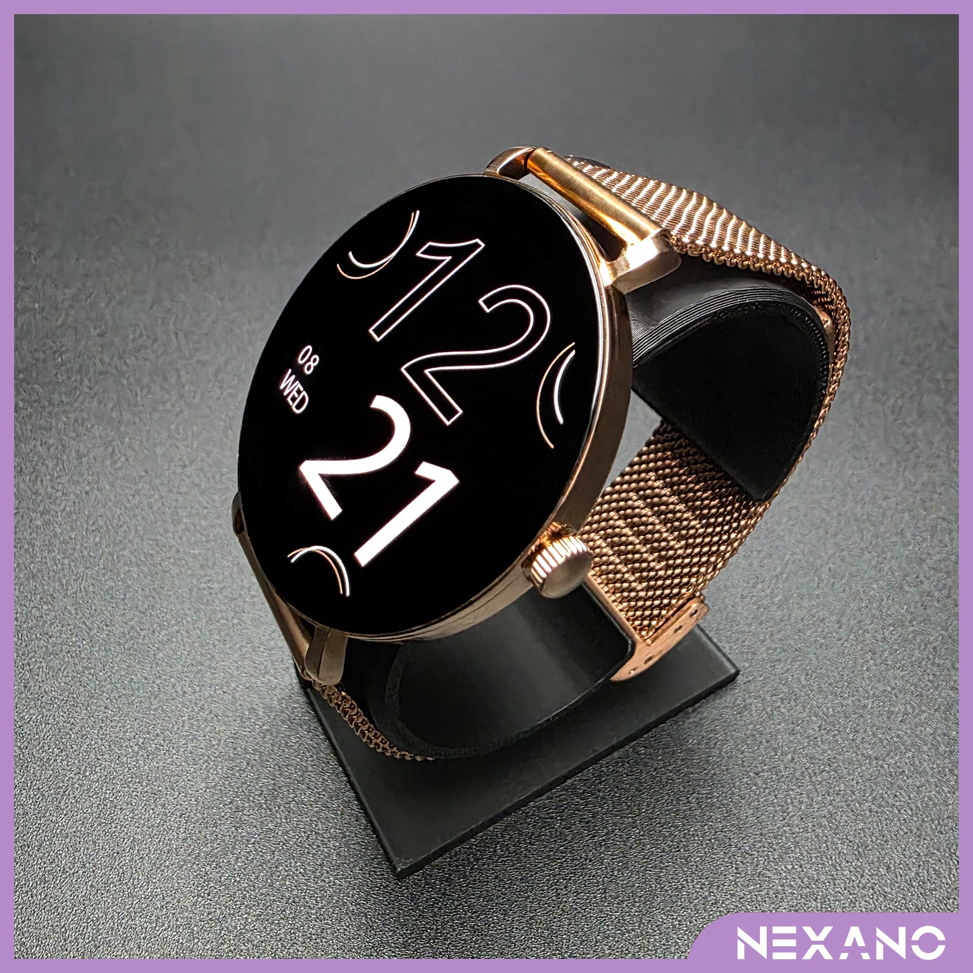 SMARTWATCH WOMEN'S SMART WATCH CONVERSATION MENU POLISH HEALTH 3 STRIPES Brand Nexano