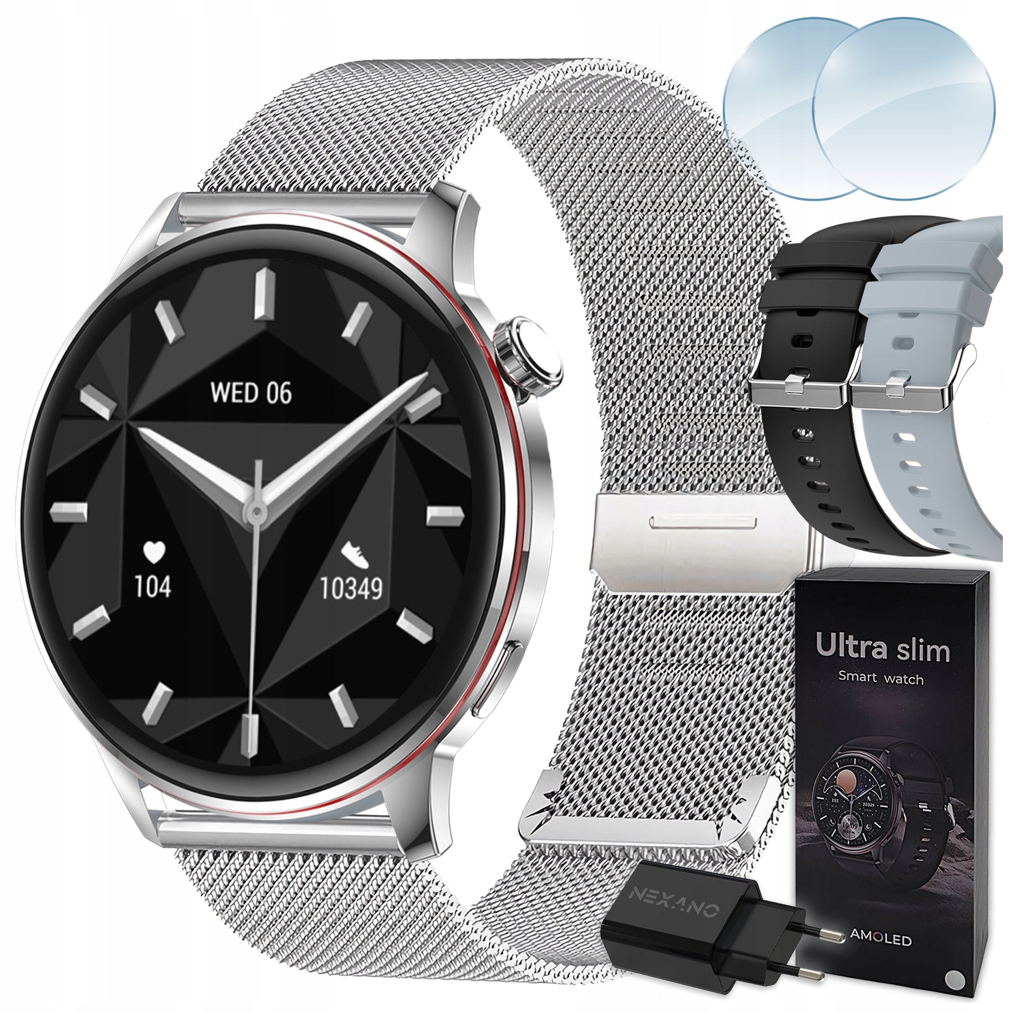 SMARTWATCH WOMEN'S SMART WATCH CONVERSATION MENU POLISH HEALTH 3 STRIPES