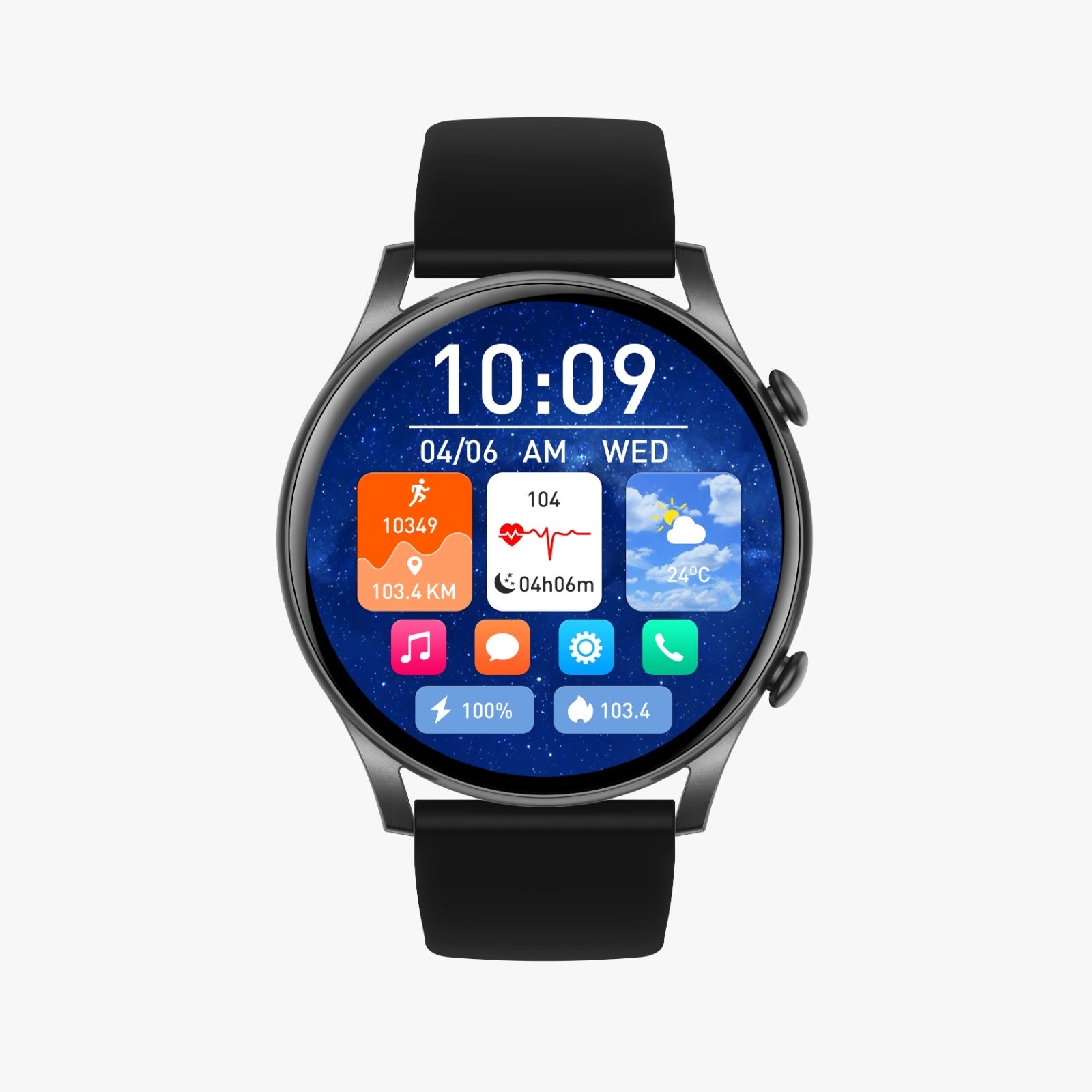 SMARTWATCH WOMEN'S WATCH AMOLED L5BLACK TALK MENU PL Color black