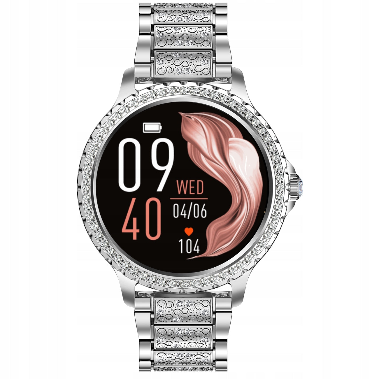 SMARTWATCH WOMEN'S WATCH BLOOD PRESSURE MONITOR PULSE POLISH MENU CONNECTIONS TEL Packaging status original