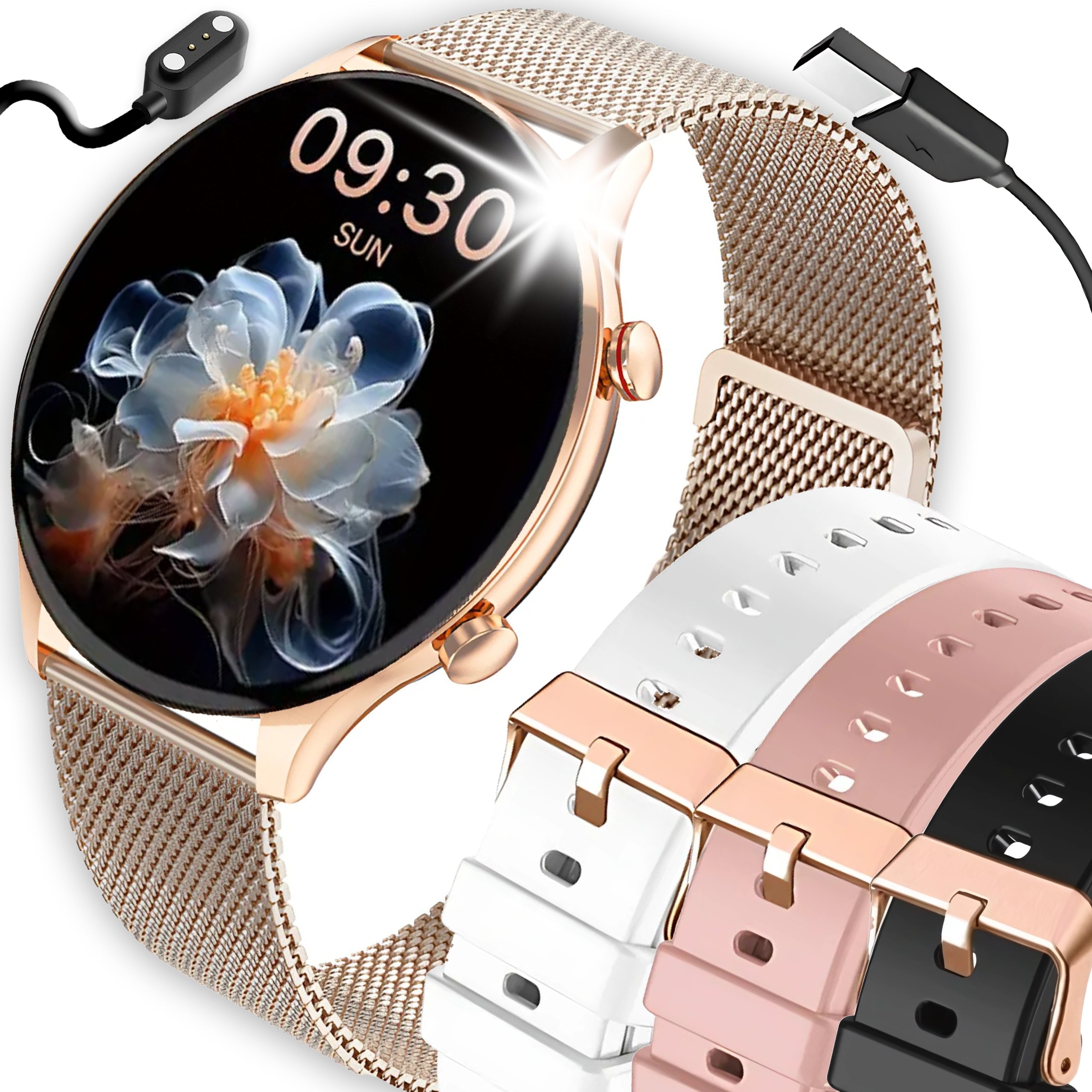 SMARTWATCH WOMEN'S WATCH CALL PL MENU CALL SMART WATCH + 4 STRIPES