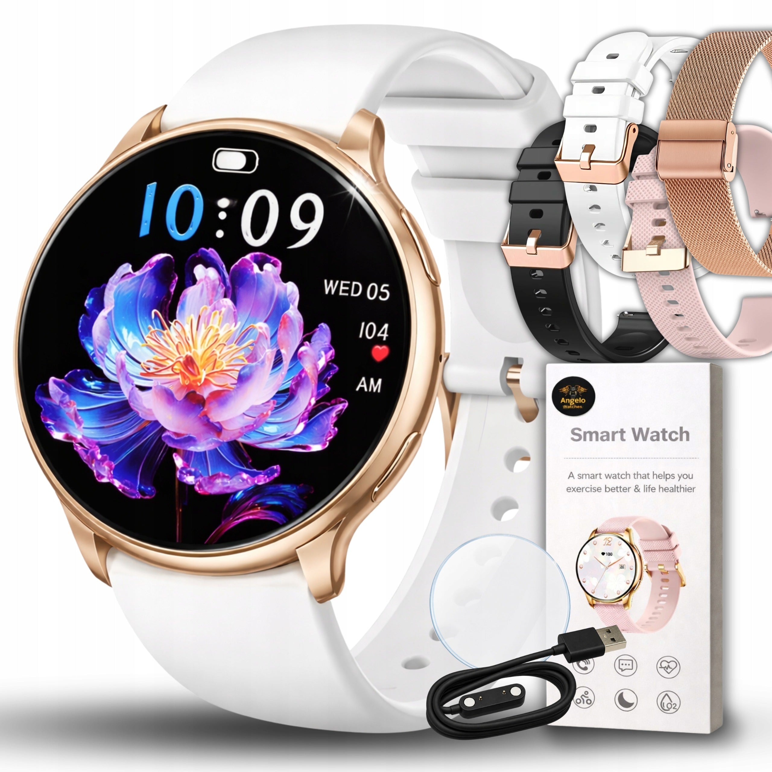 SMARTWATCH WOMEN'S WATCH CALL PRESSURE NOTIFICATION AMOLED MENU PL