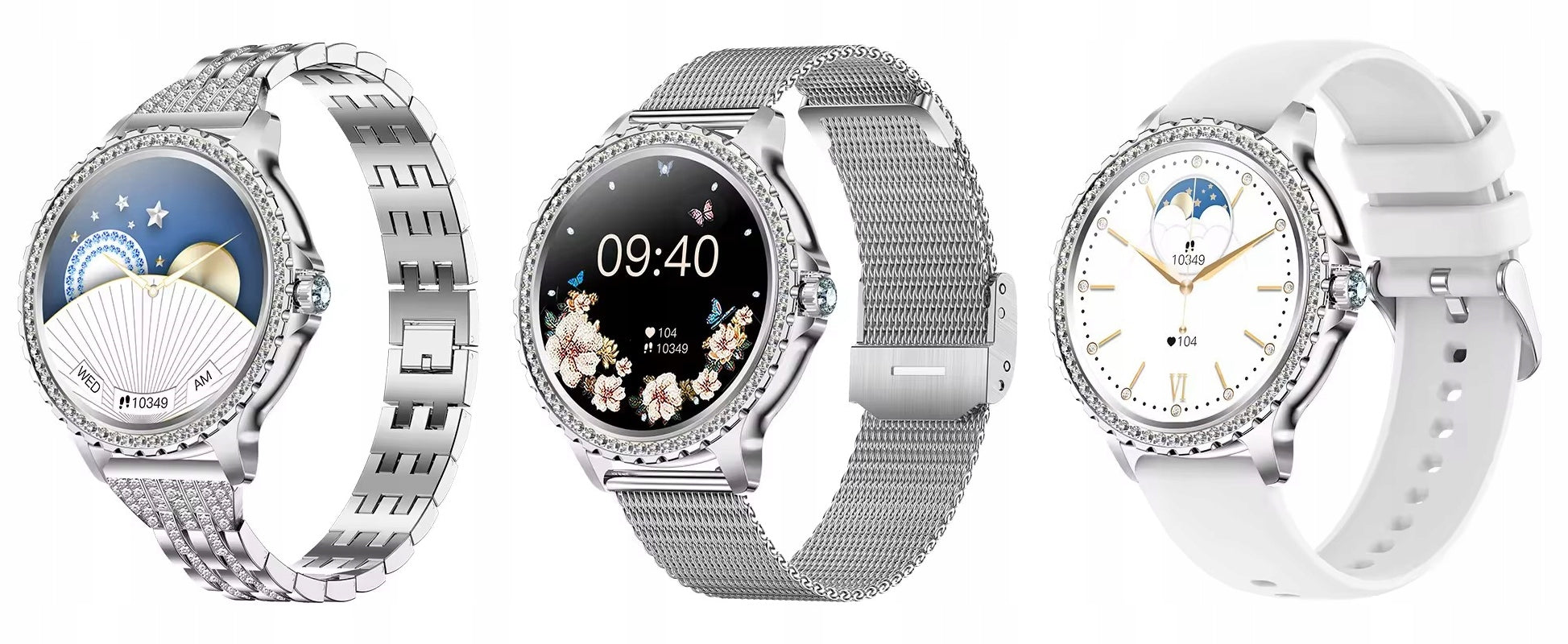 SMARTWATCH WOMEN'S WATCH CONNECTION MENU POLISH SPORT PULS WATCH 3 STRIPES Packaging status original