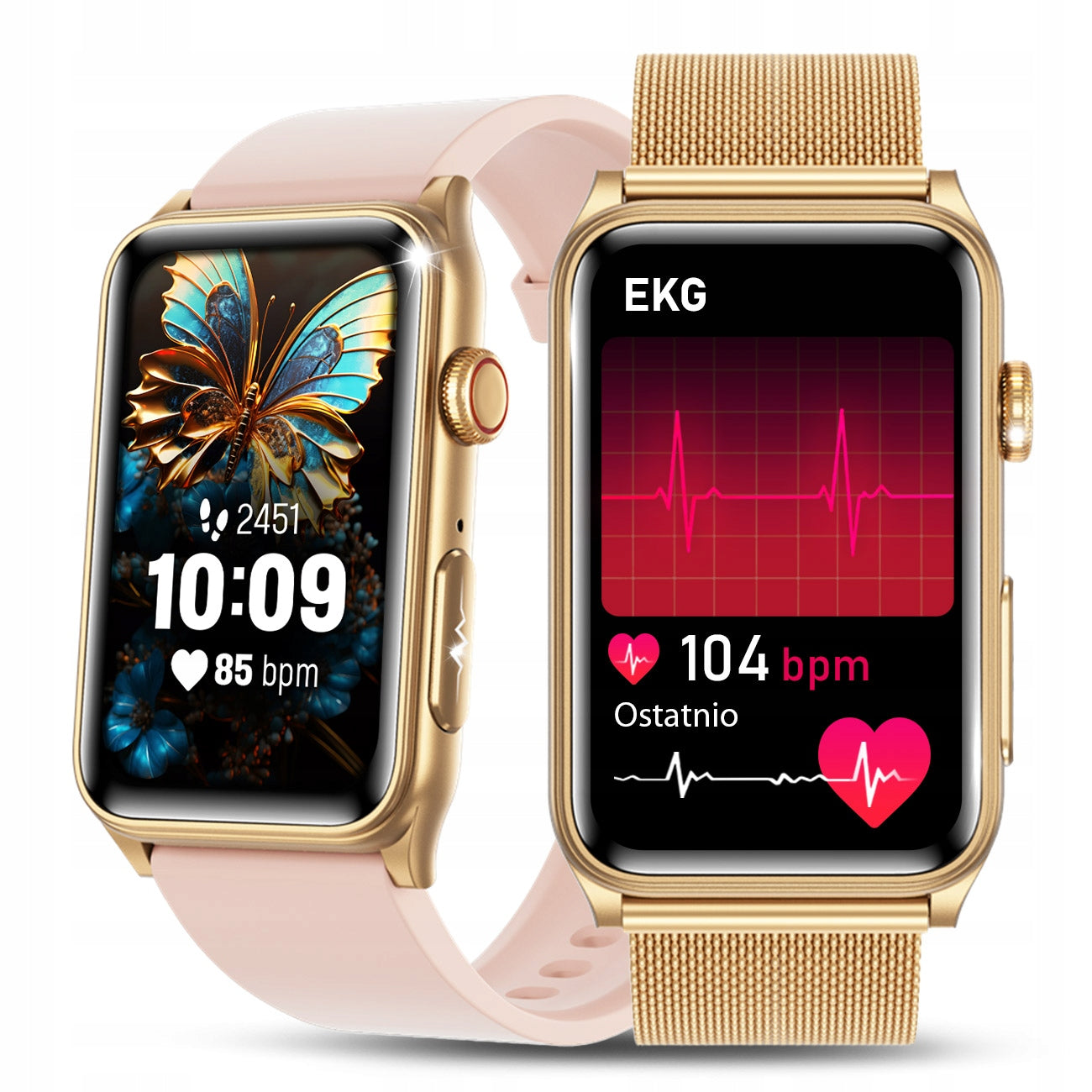 SMARTWATCH WOMEN'S WATCH EKG HRV HEART RATE PRESSURE TEMPERTATURA BMI HEALTH