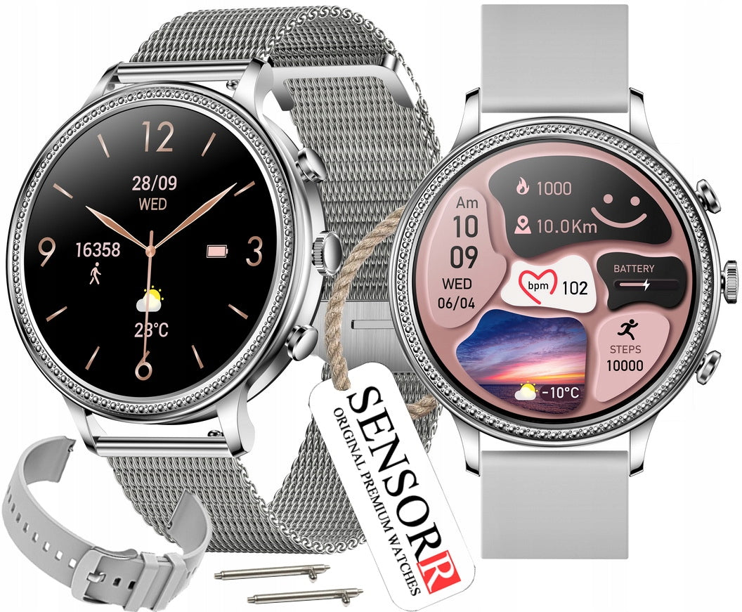 SMARTWATCH WOMEN'S WATCH FOR WOMEN TALKING PRESSURE STEPS POLISH MENU Packaging status original