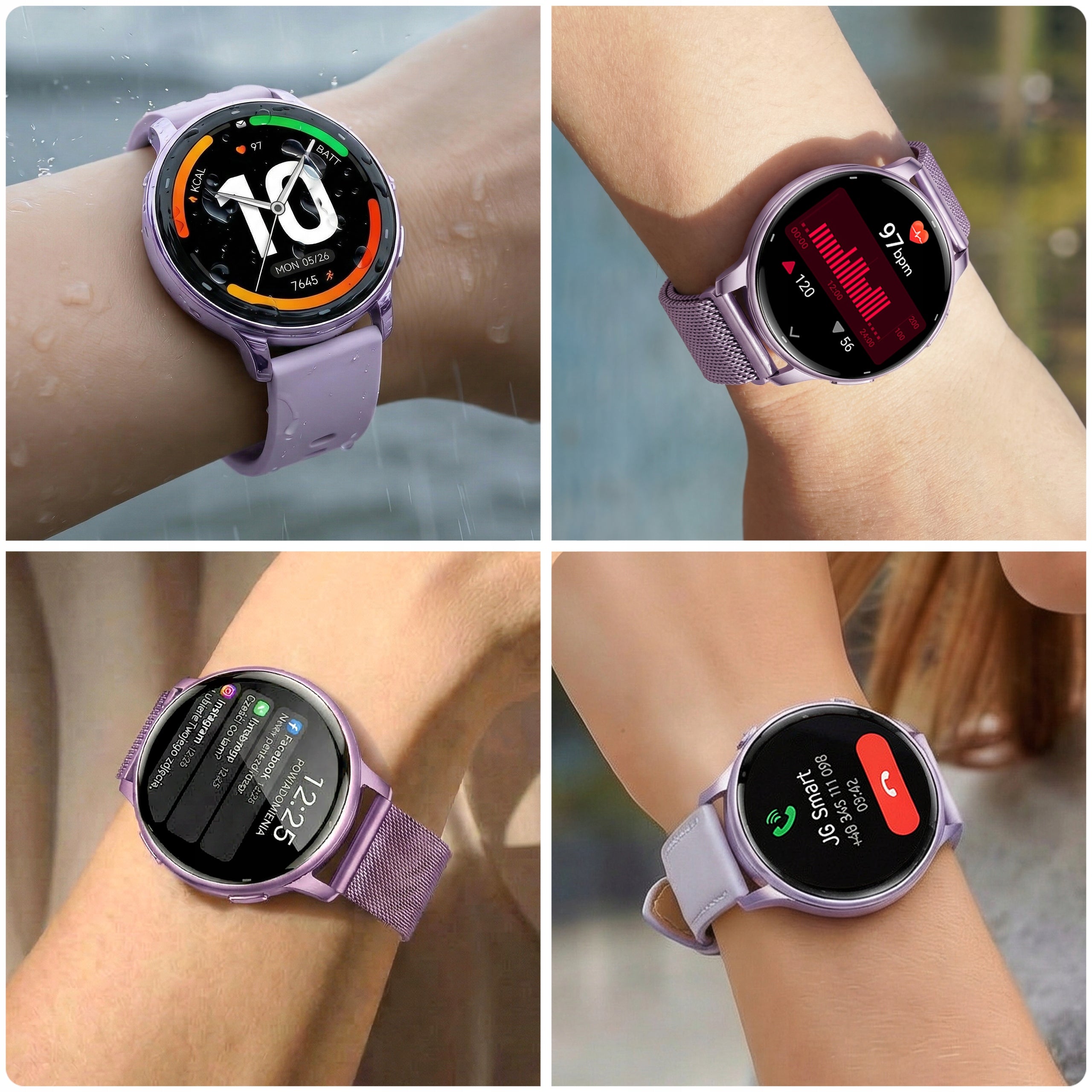 SMARTWATCH WOMEN'S WATCH GPS WATERPROOF PRESSURE TALK MENU PL AMOLED Manufacturer code smart watch sport gps wodoodporny menu polski
