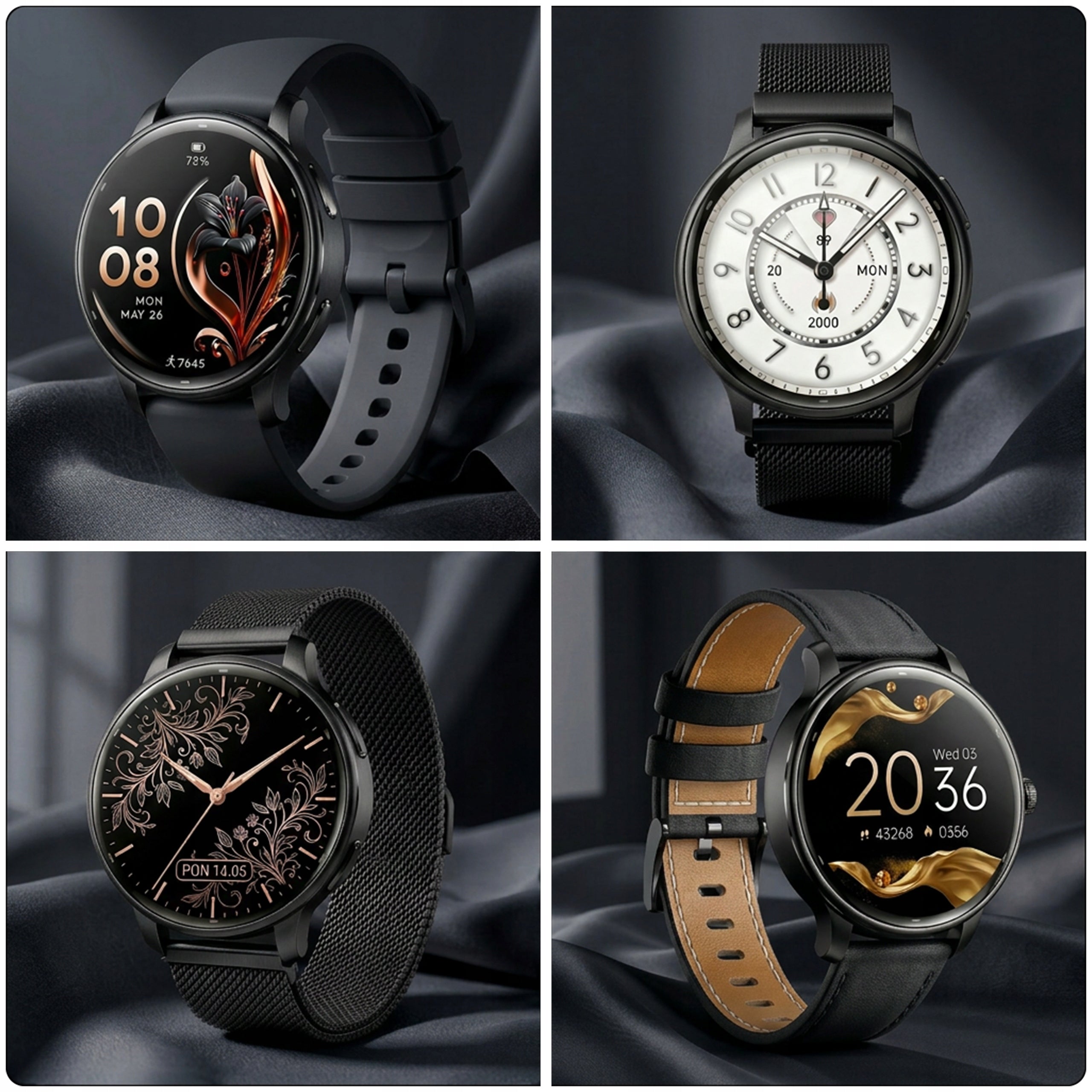 SMARTWATCH WOMEN'S WATCH GPS WATERPROOF PRESSURE TALK MENU PL AMOLED Packaging status original