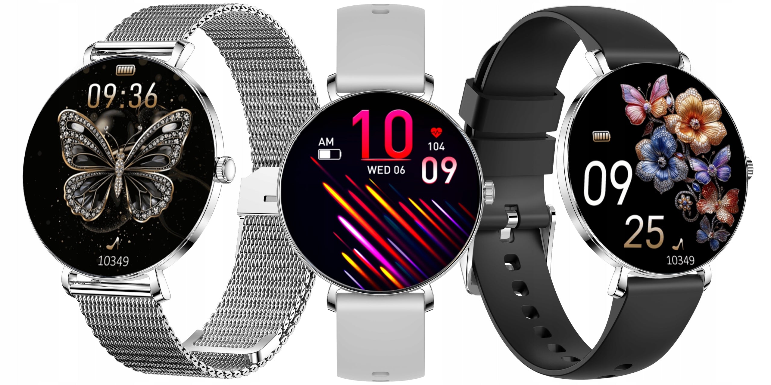SMARTWATCH WOMEN'S WATCH HEALTH SMART WATCH CONVERSATION MENU POLISH 3 STRIPES Packaging status original