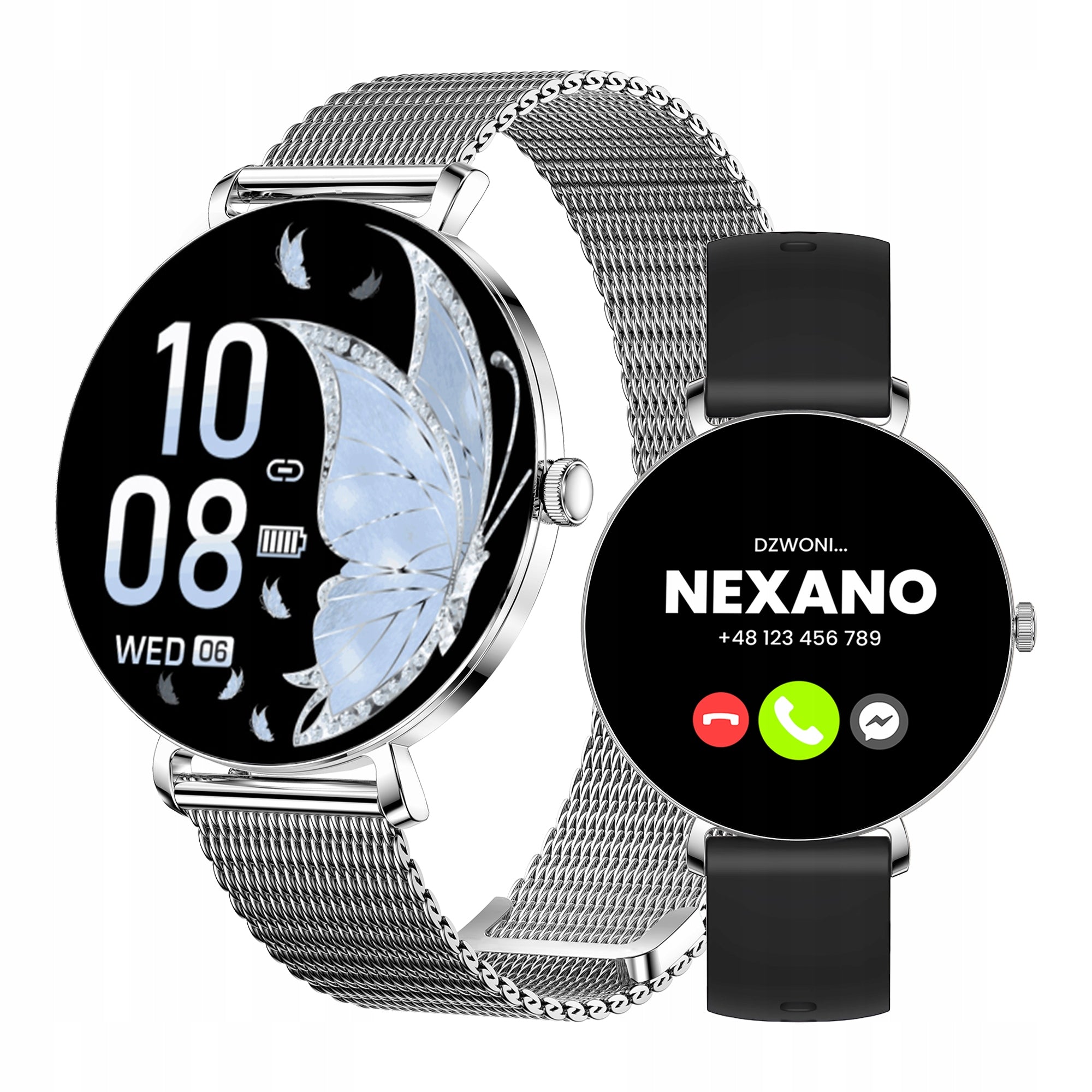SMARTWATCH WOMEN'S WATCH HEALTH SMART WATCH CONVERSATION MENU POLISH 3 STRIPES
