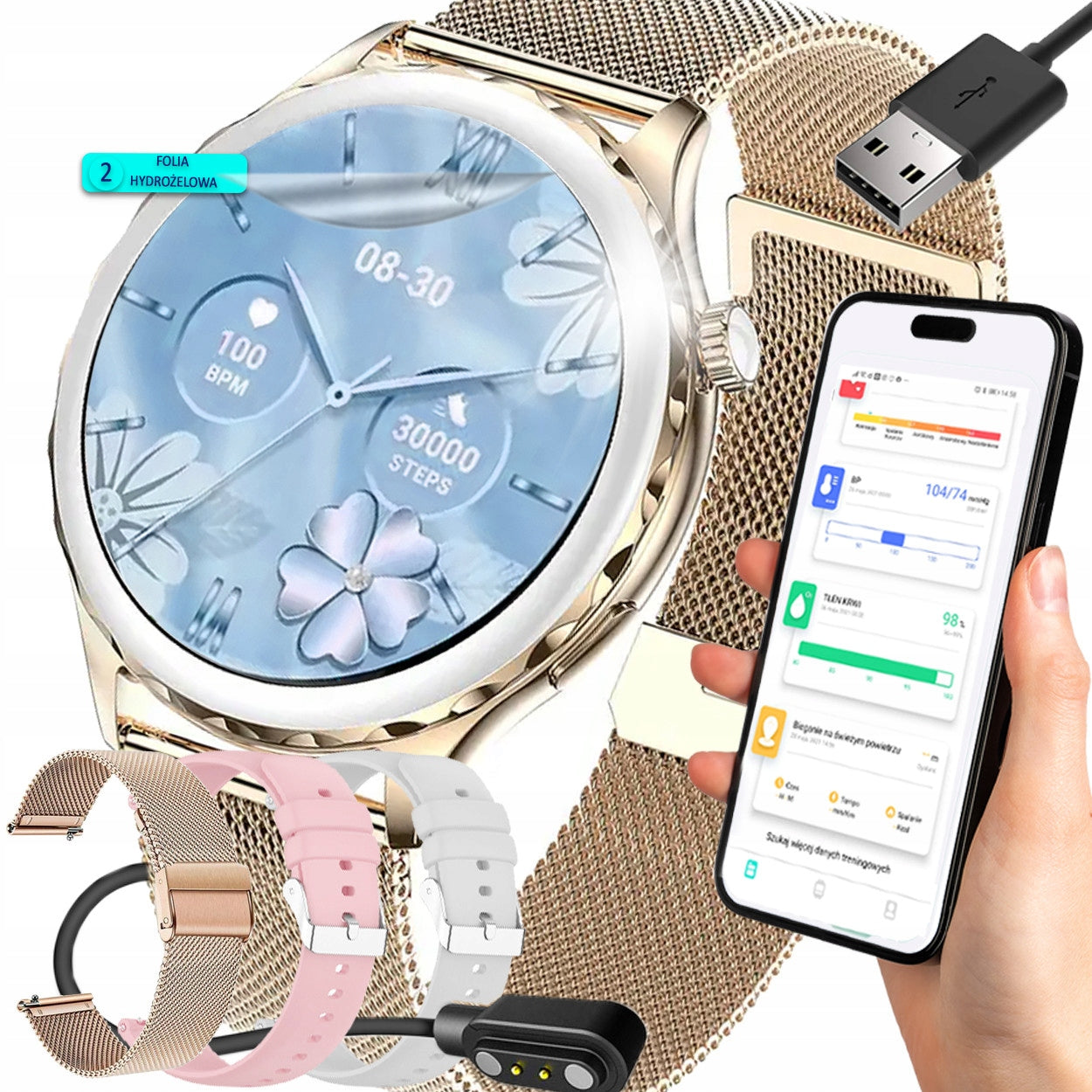 SMARTWATCH WOMEN'S WATCH KCAL CALL PRESSURE BLUETOOTH CALL 360X360