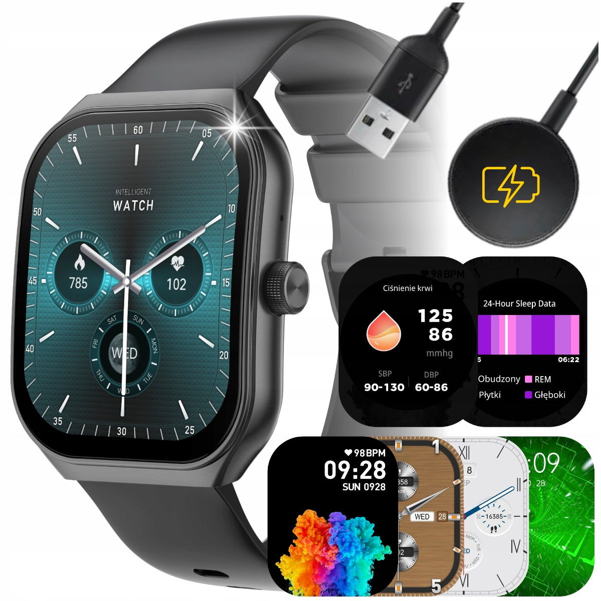 SMARTWATCH WOMEN'S WATCH MEN'S CALLS POLISH MENU PL SPORT PULS AMOLED Model other