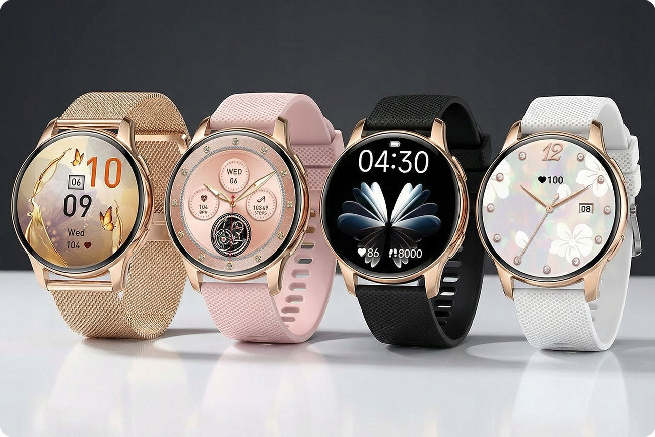 SMARTWATCH WOMEN'S WATCH MENU PL CALL NOTIFICATIONS PRESSURE 4 STRIPES Packaging status original
