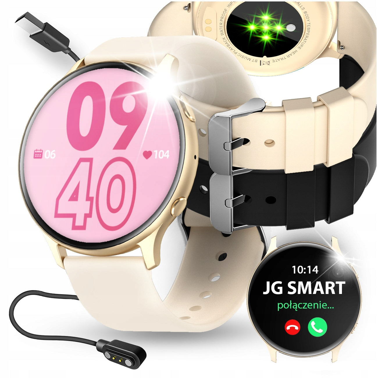 SMARTWATCH WOMEN'S WATCH MENU PL TALK NOTIFICATIONS SMART WATCH 2 stripes EAN (GTIN) 5906639806295