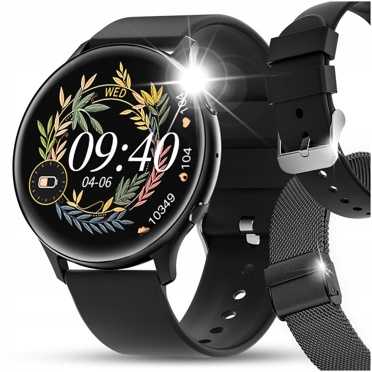 SMARTWATCH WOMEN'S WATCH MENU PL TALK NOTIFICATIONS SMART WATCH 2 stripes