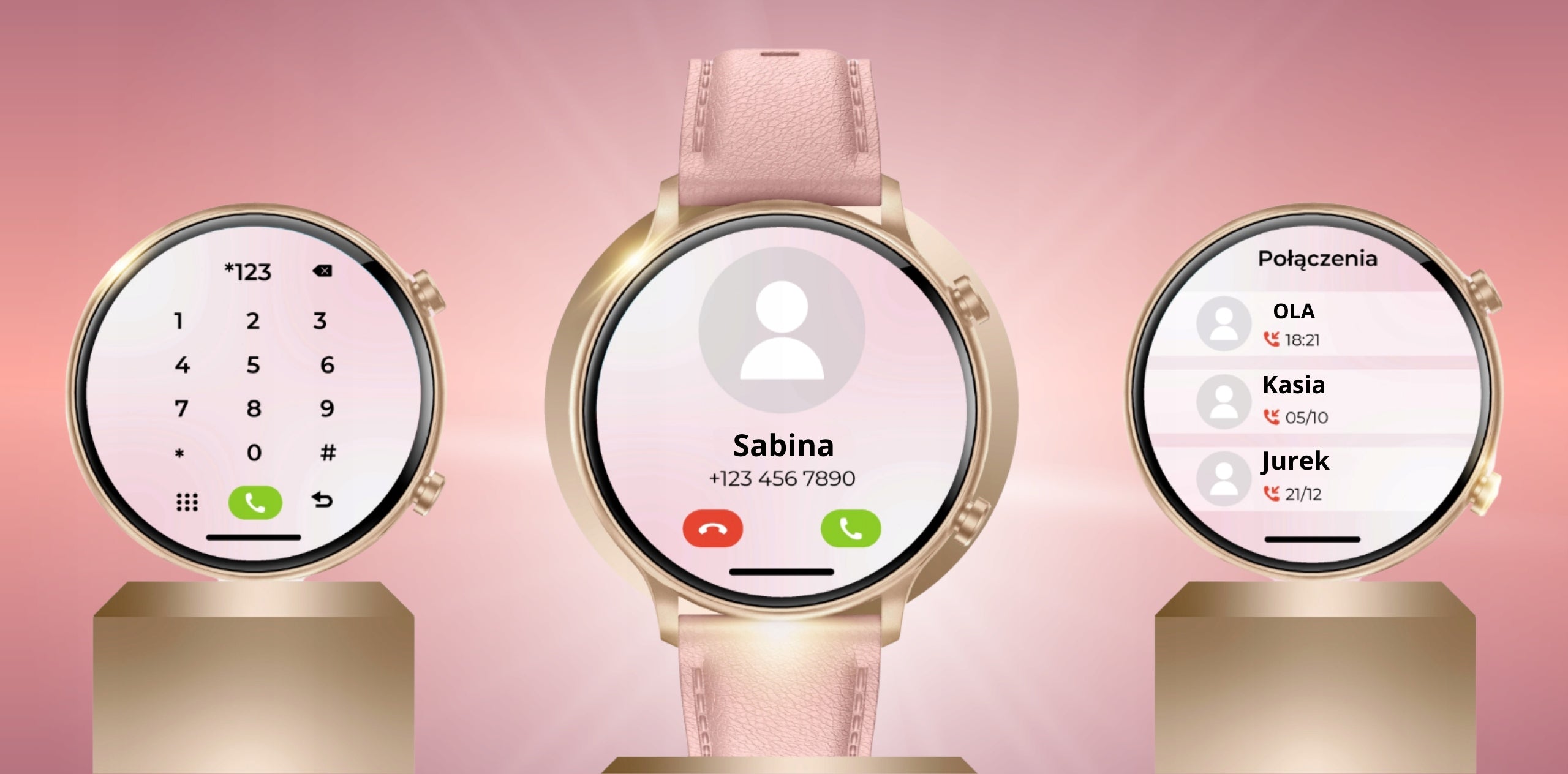 SMARTWATCH WOMEN'S WATCH MENU PL TALK SMS NOTIFICATIONS SPORT +4 STRIPES Brand NejtStyle