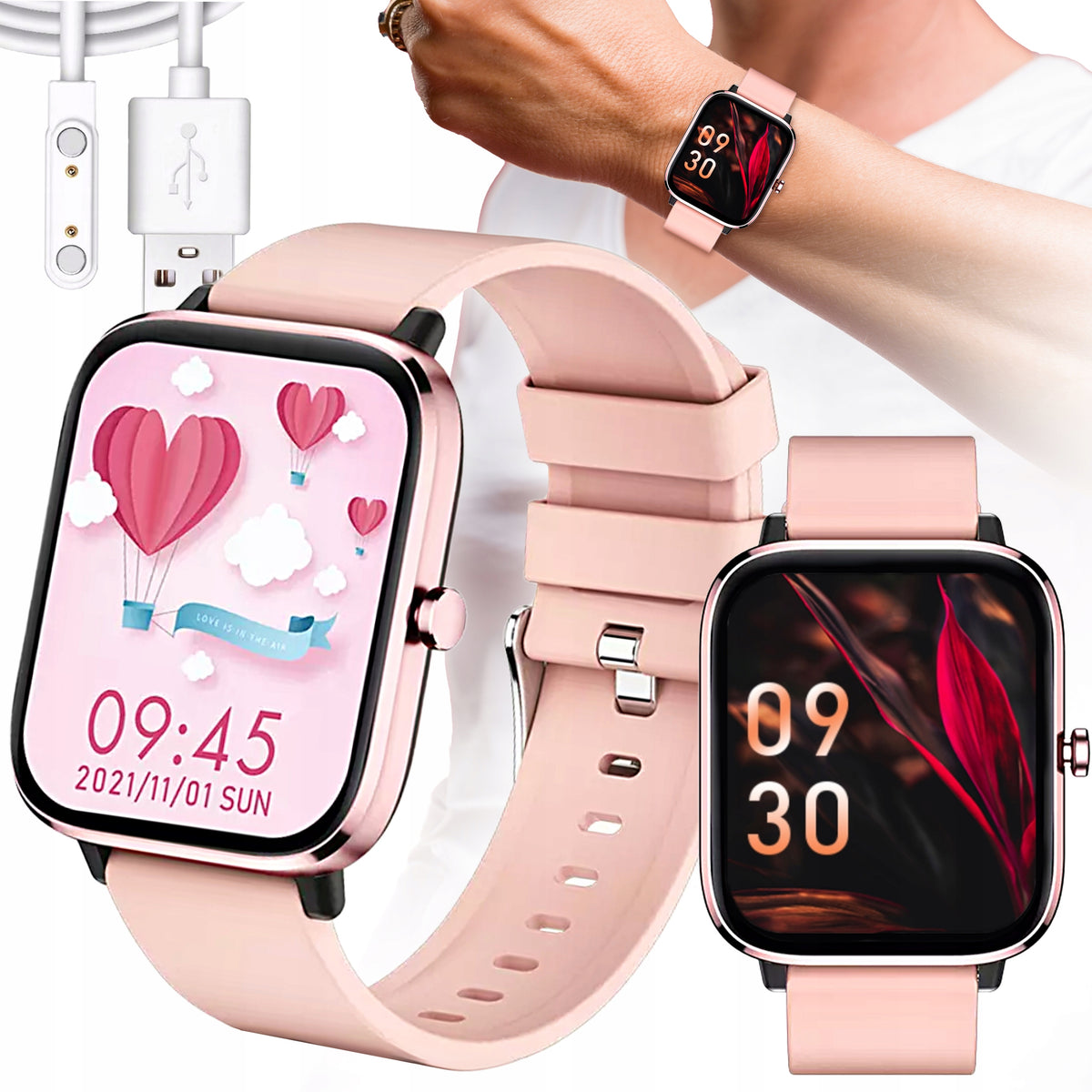 SMARTWATCH WOMEN'S WATCH NOTIFICATION PL MENU TALK PRO FOR WOMAN ROSES