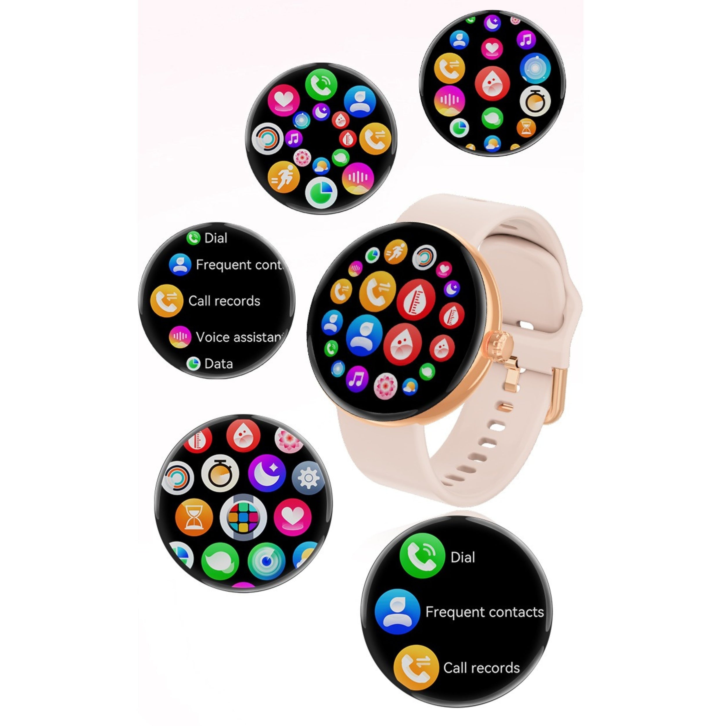 SMARTWATCH WOMEN'S WATCH NTN S3GOLD AMOLED COMPASS TWO STRIPES MENU PL Brand no brand