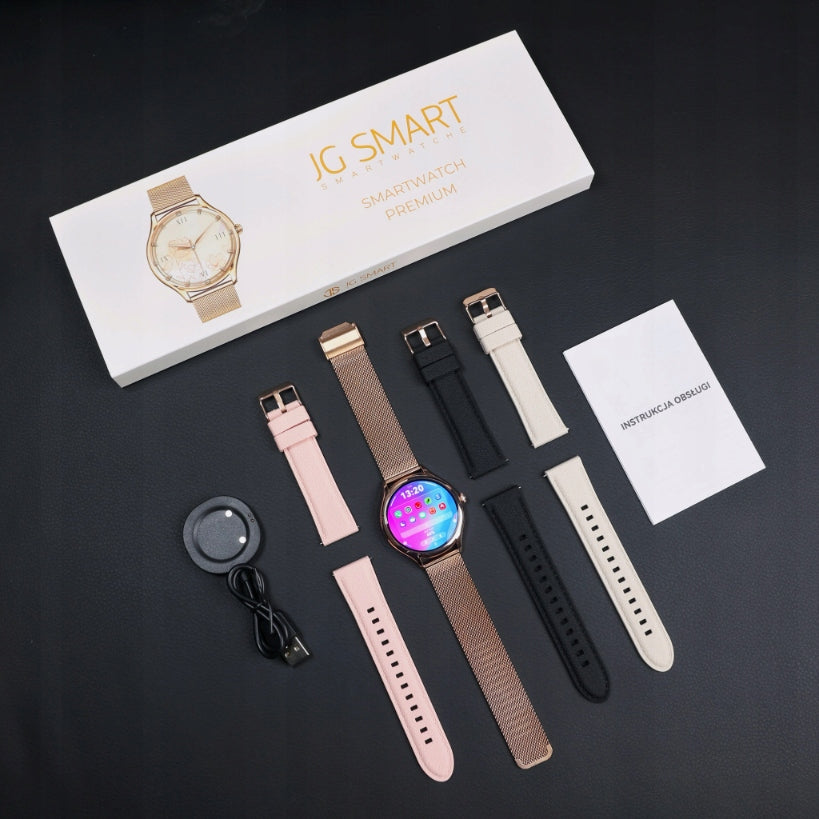 SMARTWATCH WOMEN'S WATCH PL MENU CALL NOTIFICATIONS SMART WATCH 4 STRIPES Brand JG Smart