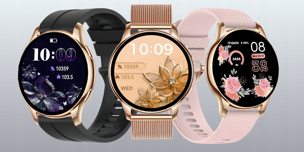 SMARTWATCH WOMEN'S WATCH PL TALK MENU SMART WATCH AMOLED GOLD 3 STRIPES Brand DEVILL