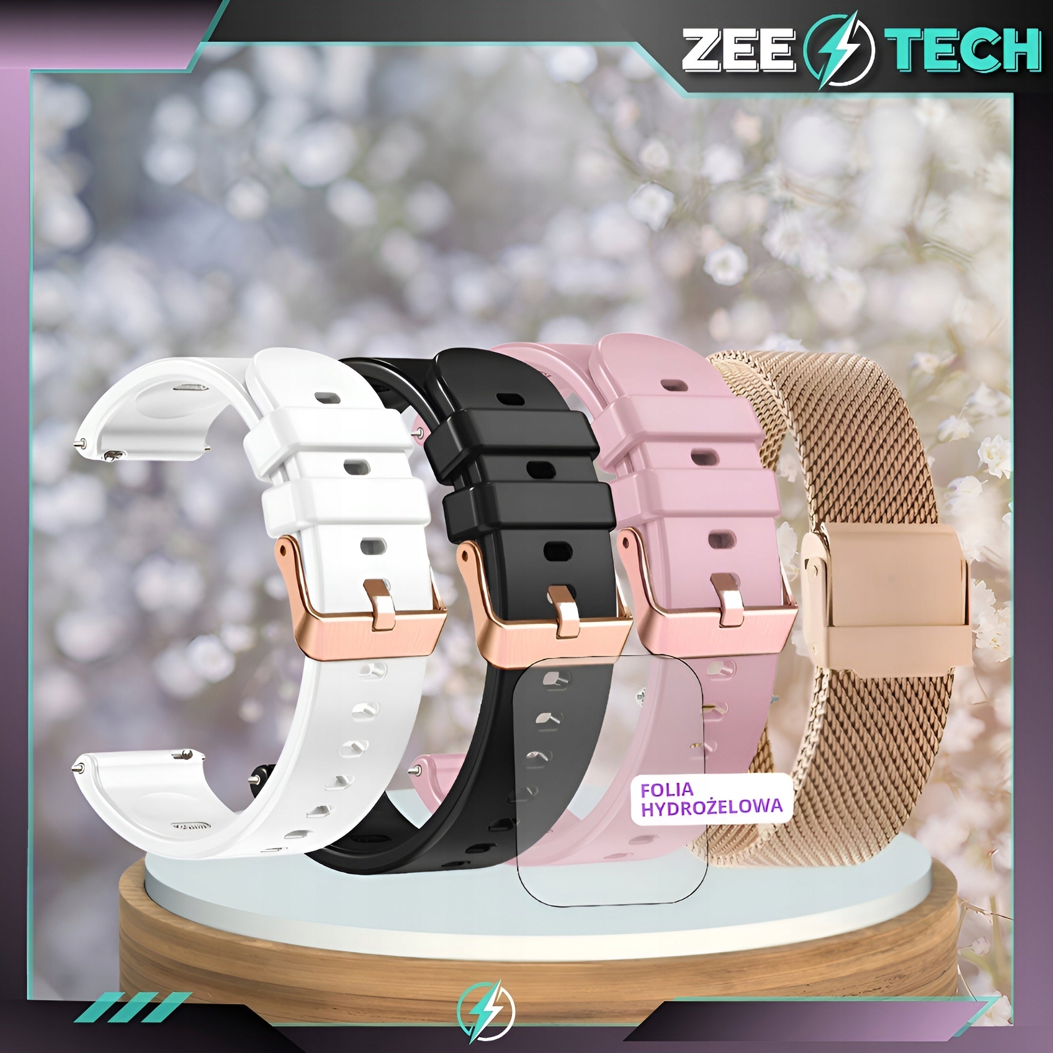 SMARTWATCH WOMEN'S WATCH POLISH ECG MENU PULSE SMART WATCH 4 STRIPES EAN (GTIN) 5906301505457