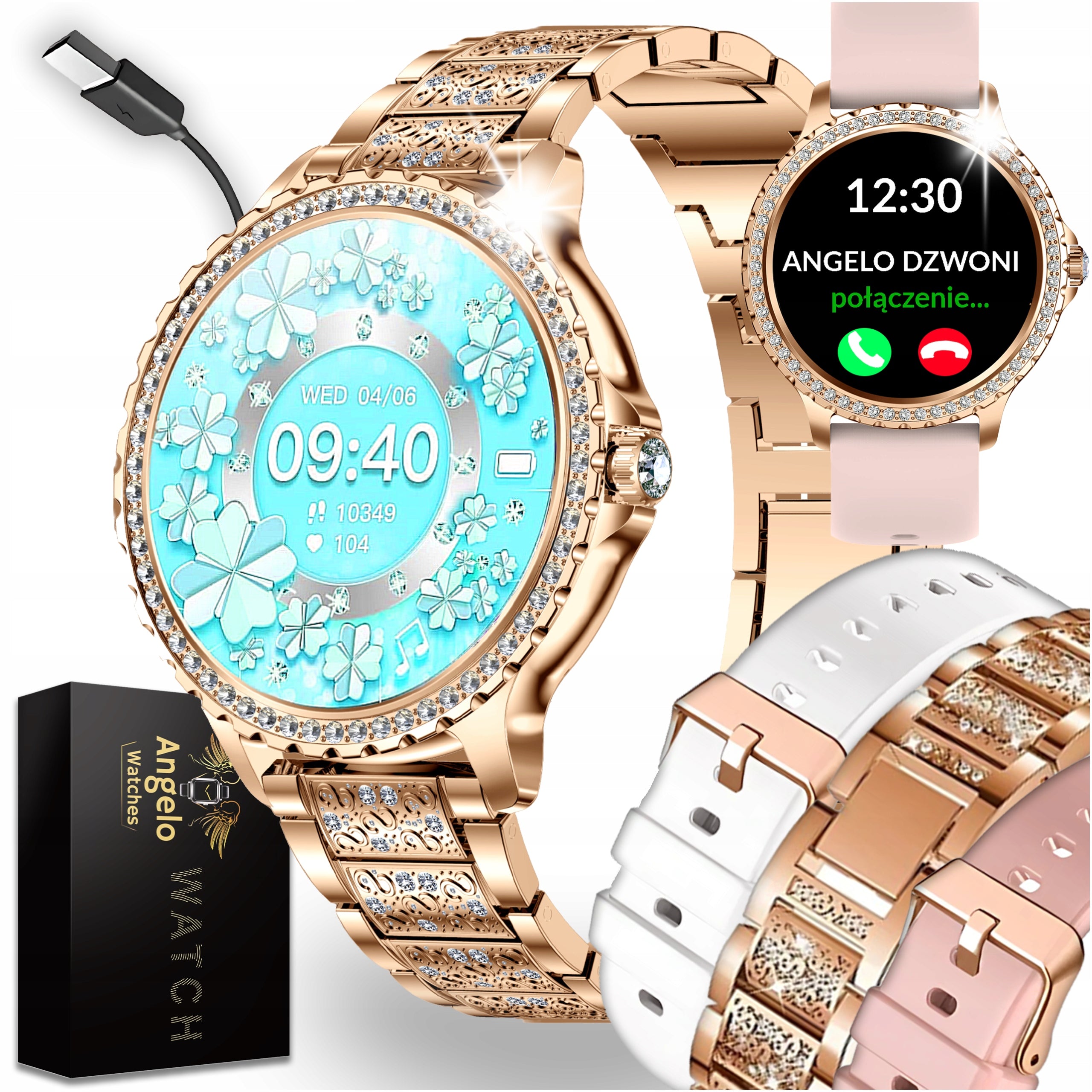 SMARTWATCH WOMEN'S WATCH POLISH MENU SMART WATCH FOR WOMEN PL