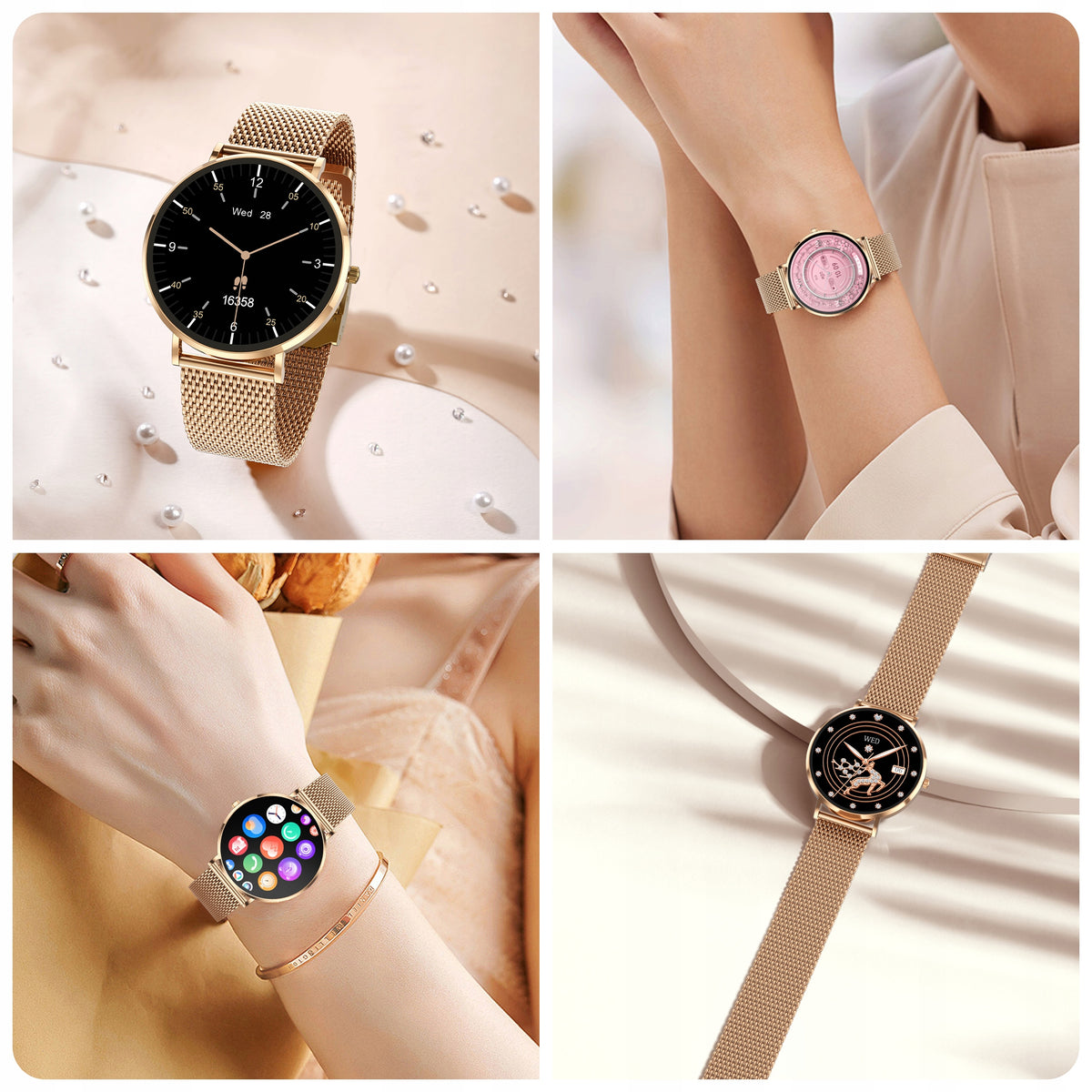 SMARTWATCH WOMEN'S WATCH POLISH MENU TALKING HEART RATE AMOLED SLIM EAN (GTIN) 5906639802761