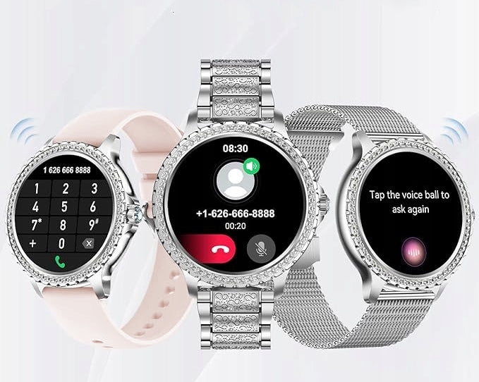 SMARTWATCH WOMEN'S WATCH POLISH MENU TALKING PRESSURE PULSE RHINESTONES Packaging status original