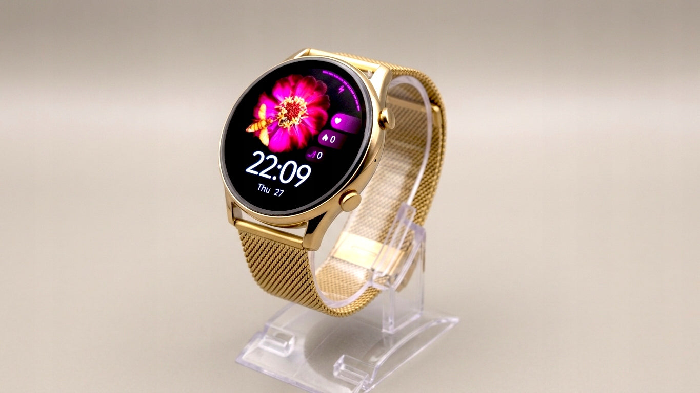 SMARTWATCH WOMEN'S WATCH Polish CALLS NOTIFICATIONS SMS GOLD Packaging status original