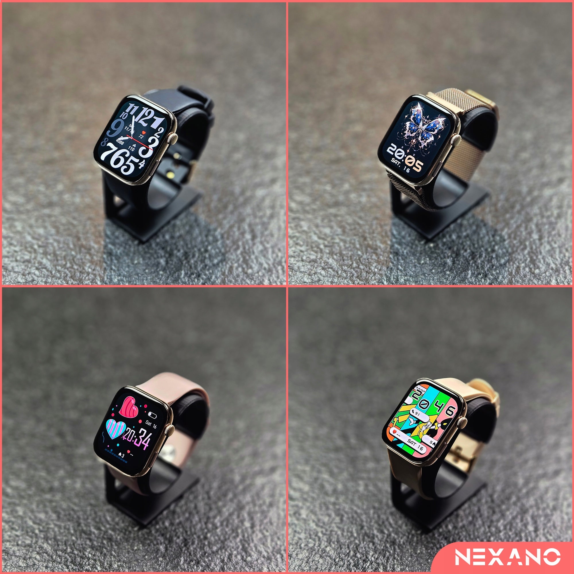 SMARTWATCH WOMEN'S WATCH SMART WATCH CONVERSATION MENU POLISH HEALTH 4 STRIPES Packaging status original