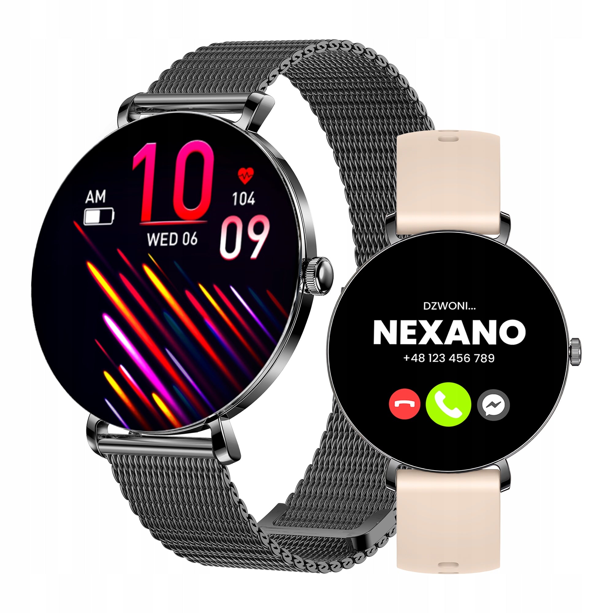 SMARTWATCH WOMEN'S WATCH SMART WATCH TALK MENU POLISH HEALTH 3 STRIPES