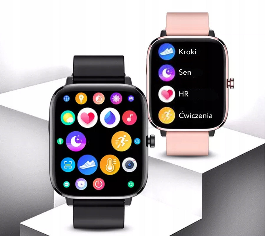 SMARTWATCH WOMEN'S WATCH SMS STEPS PULSE TALK PRO SMART WATCH 3 STRIPES Packaging status original