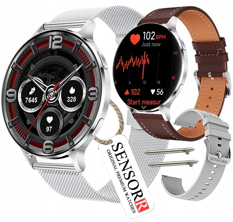 SMARTWATCH WOMEN'S WATCH TALK HEART RATE MONITOR SLEEP STEPS 3 STRIPES SUPER THIN Packaging status original
