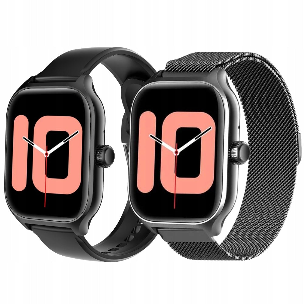 SMARTWATCH WOMEN'S WATCH TALK MENU PL METAL SMART WATCH BLACK 2 STRIPES Brand no brand
