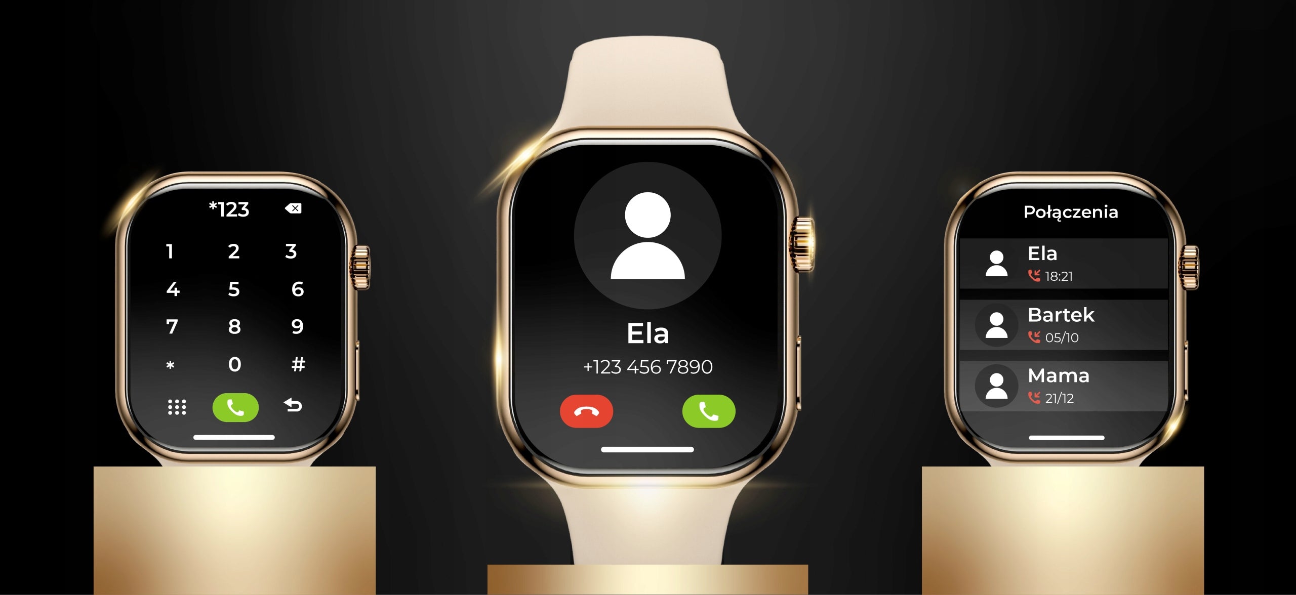 SMARTWATCH WOMEN'S WATCH TALK NOTIFICATIONS SPORT HEALTH GOLD STRIPES Packaging status original