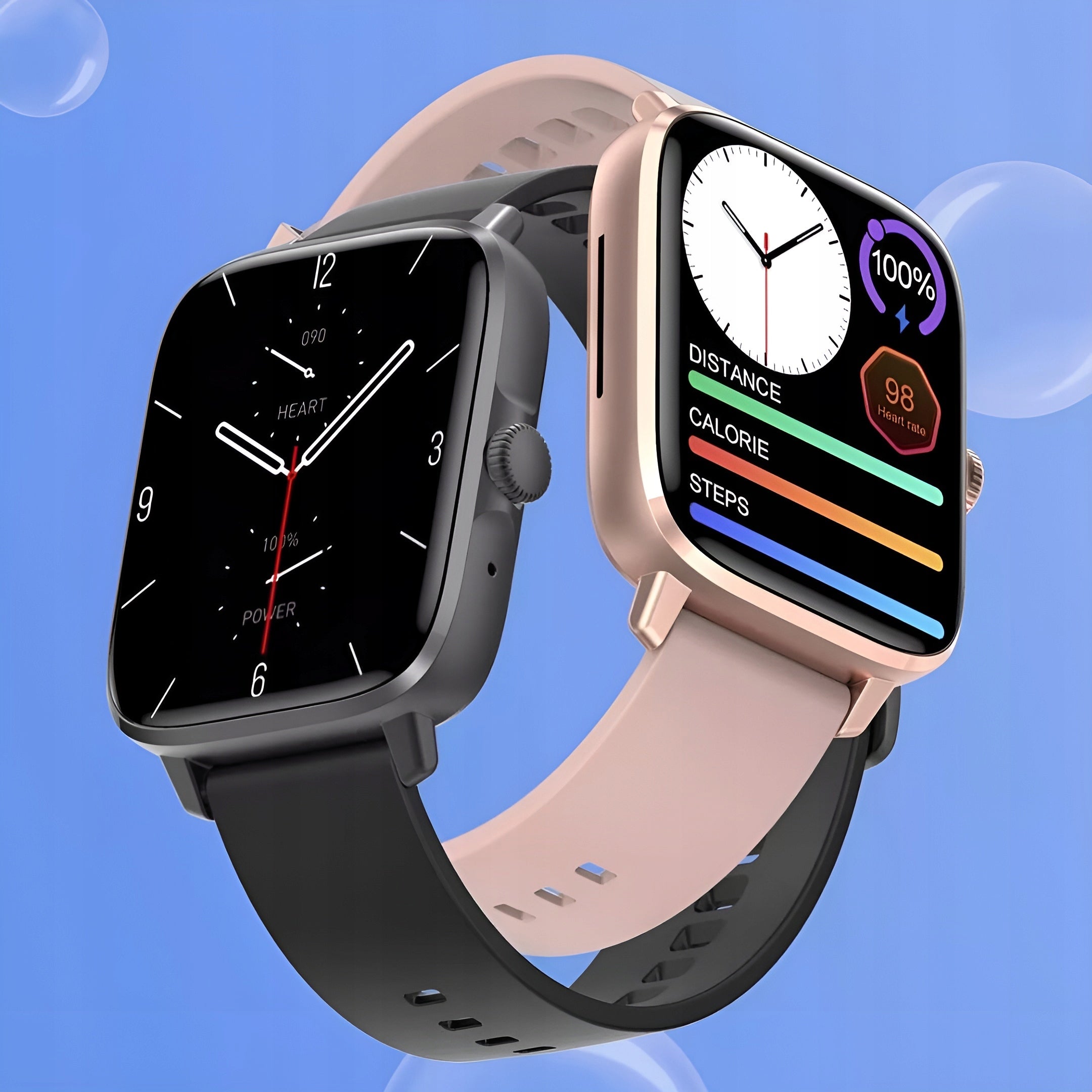 SMARTWATCH WOMEN'S WATCH TALK PL MENU HEART RATE EKG PRESSURE PULSE 2 STRIPES Model other
