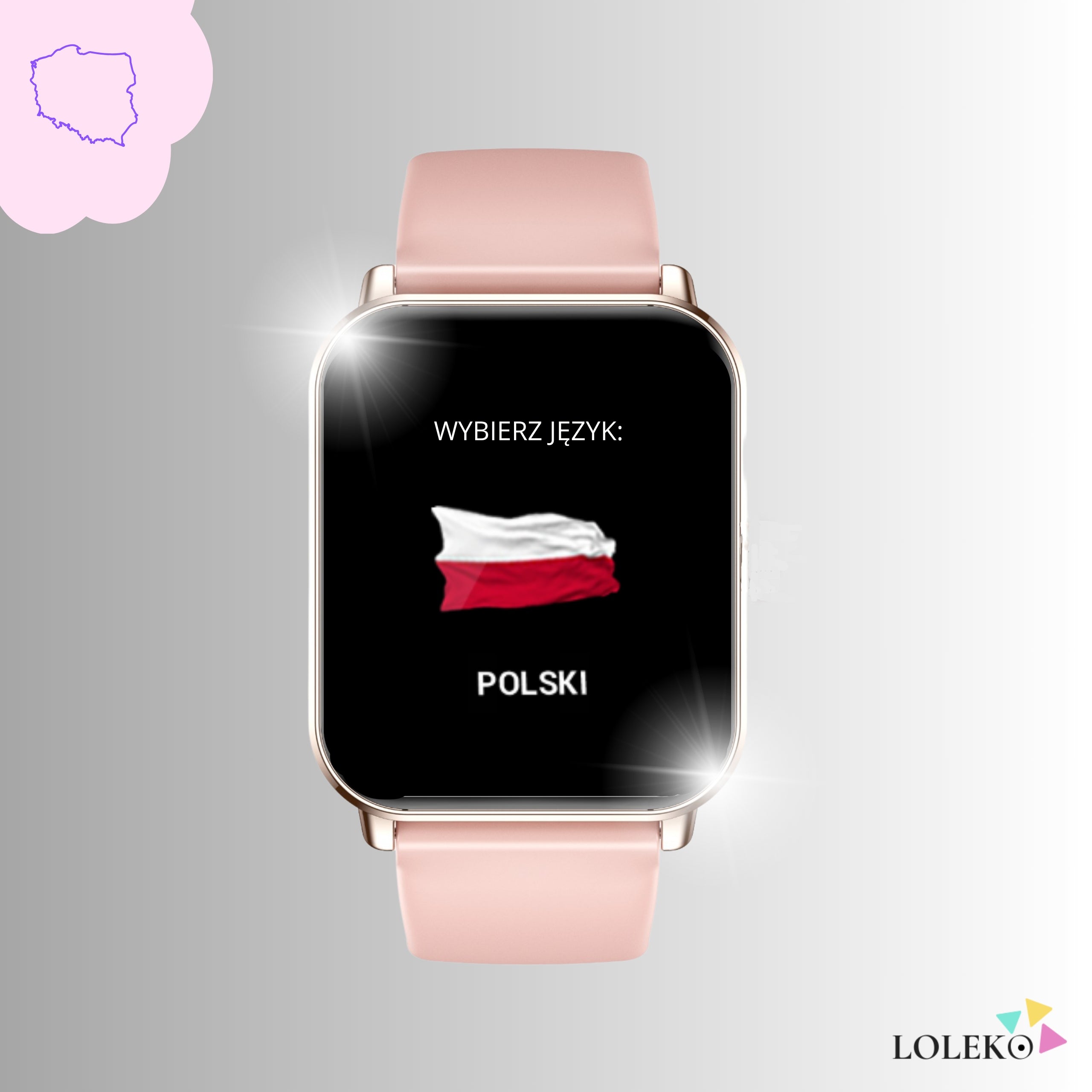 SMARTWATCH WOMEN'S WATCH TALK SMS SPORT HEALTH GOLD MENU PL + 4 STRIPES Manufacturer code LW61