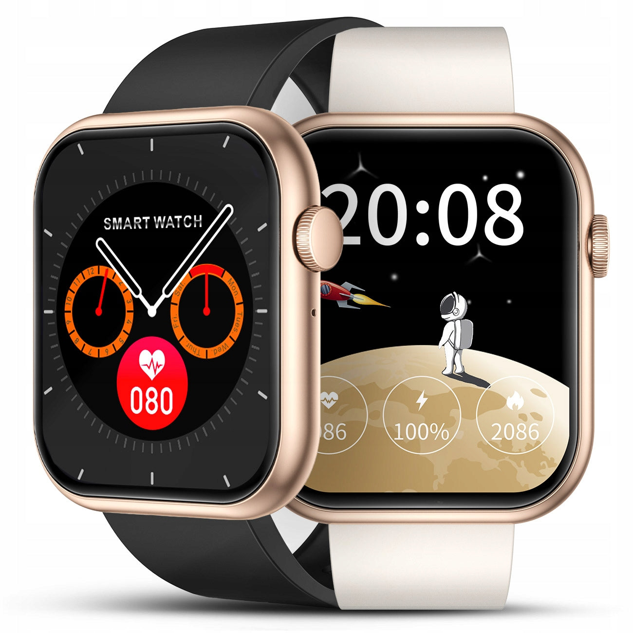 SMARTWATCH WOMEN'S WATCH TALK SMS SPORT HEALTH GOLD MENU PL + 4 STRIPES