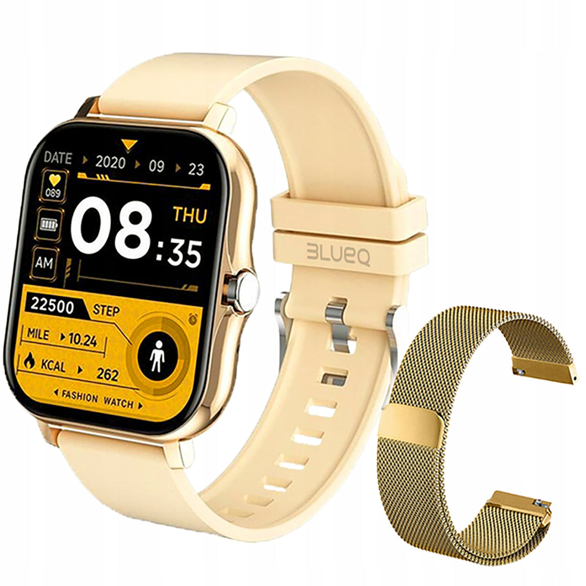 SMARTWATCH WOMEN'S WATCH WATERPROOF PL TALK MENU SMART WATCH + 2 STRIPES Packaging status original