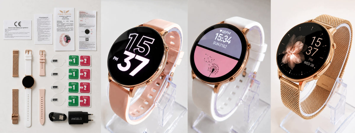 SMARTWATCH WOMEN'S WATERPROOF BLUETOOTH TALK PRESSURE MENU PL 4 STRIPES Packaging status original