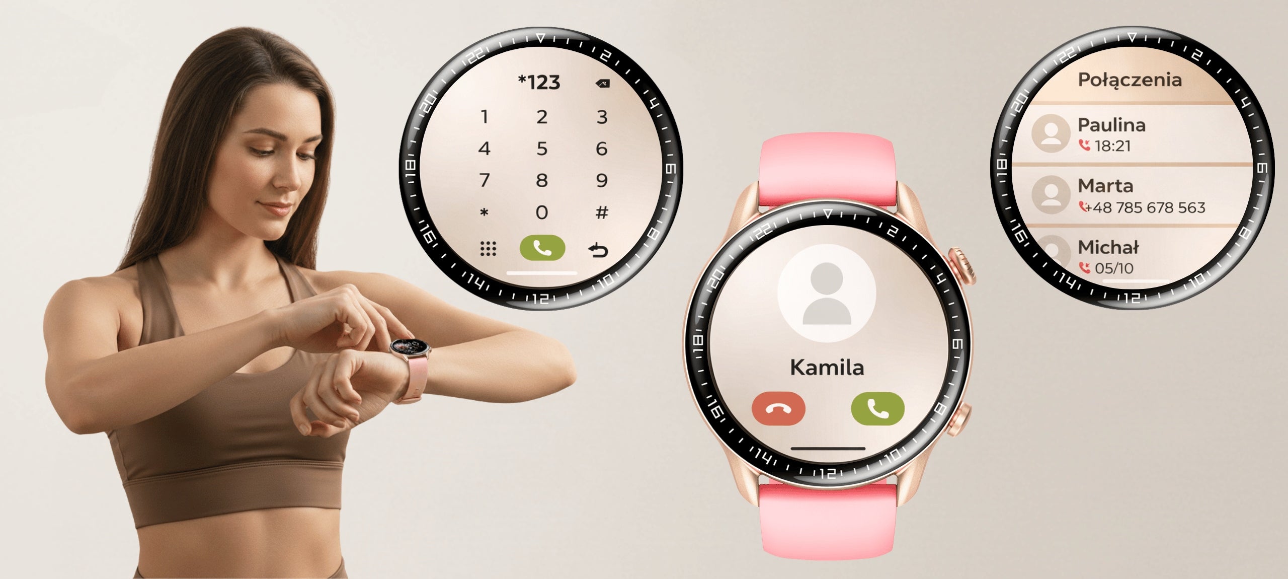 SMARTWATCH WOMEN'S WATERPROOF WATCH MENU PL AMOLED PULSE SPORT 2 STRIPES Packaging status original