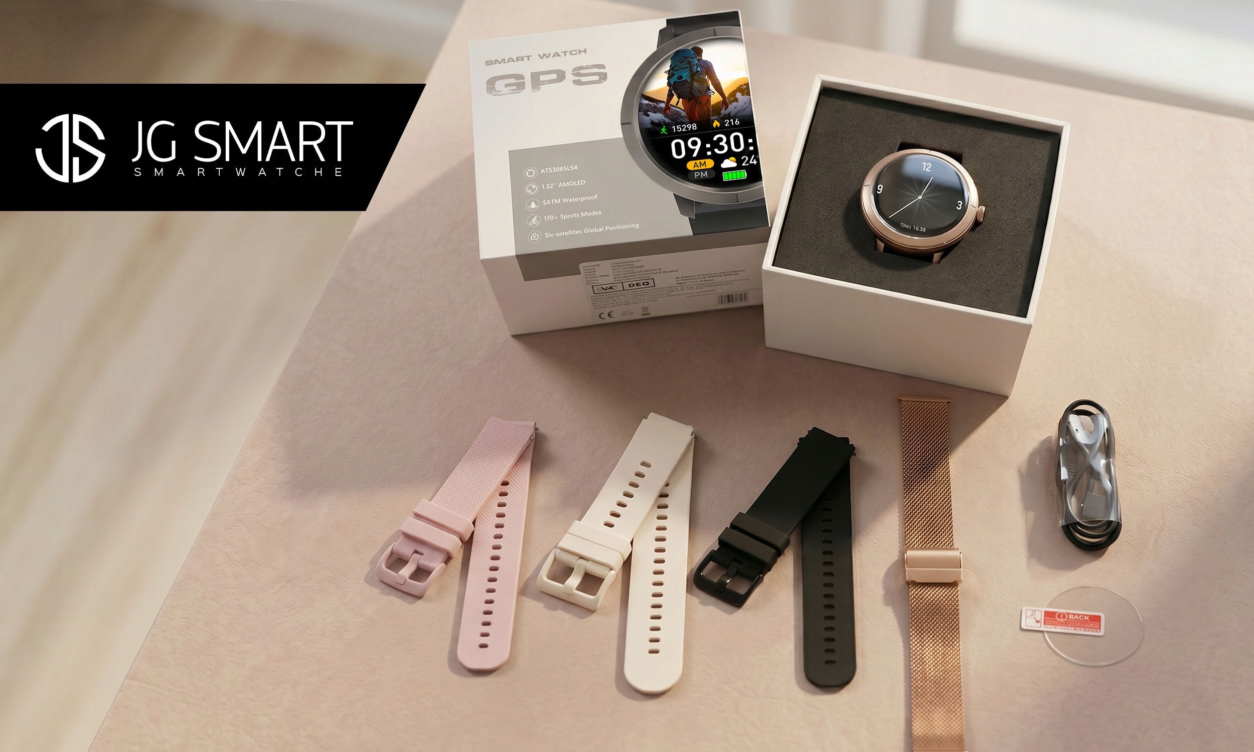SMARTWATCH WOMEN'S WATERPROOF WATCH MENU PL GPS AMOLED PULSE SPORT 4 STRIPES Manufacturer code smart watch jg smart gps wodoodporny menu pl
